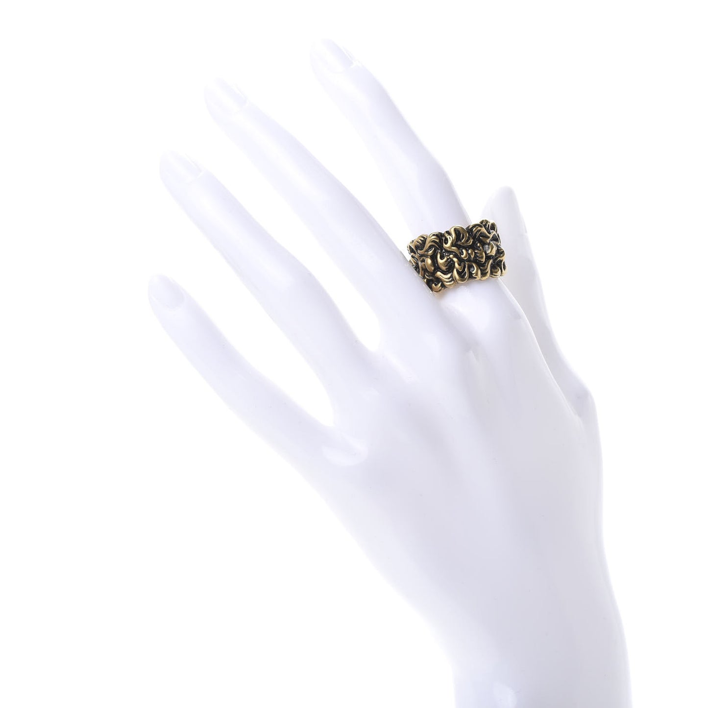 Metal Lion Mane Ring 7.5 Aged Gold