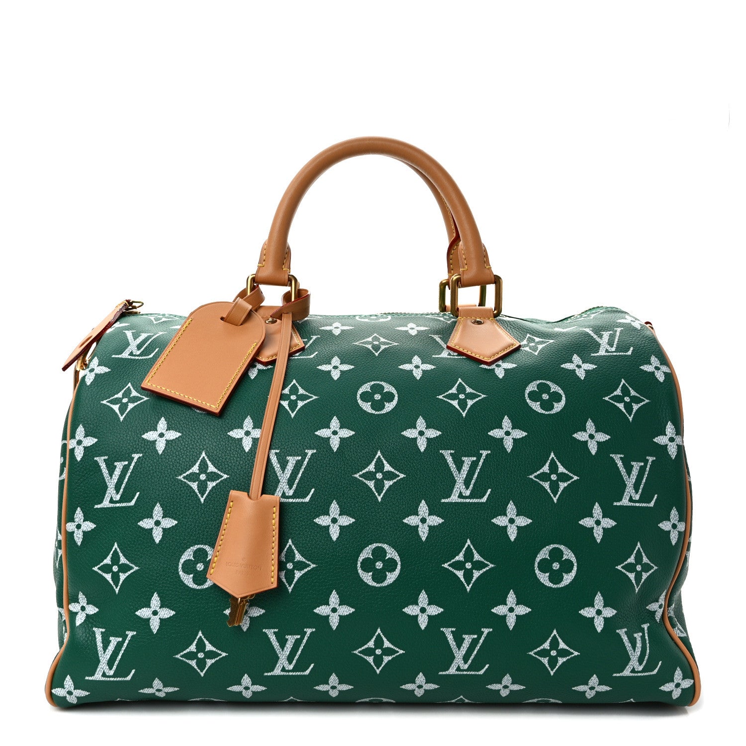 Louis Vuitton Calfskin Monogram Speedy P9 Bandouliere 40 Green 3 of 11