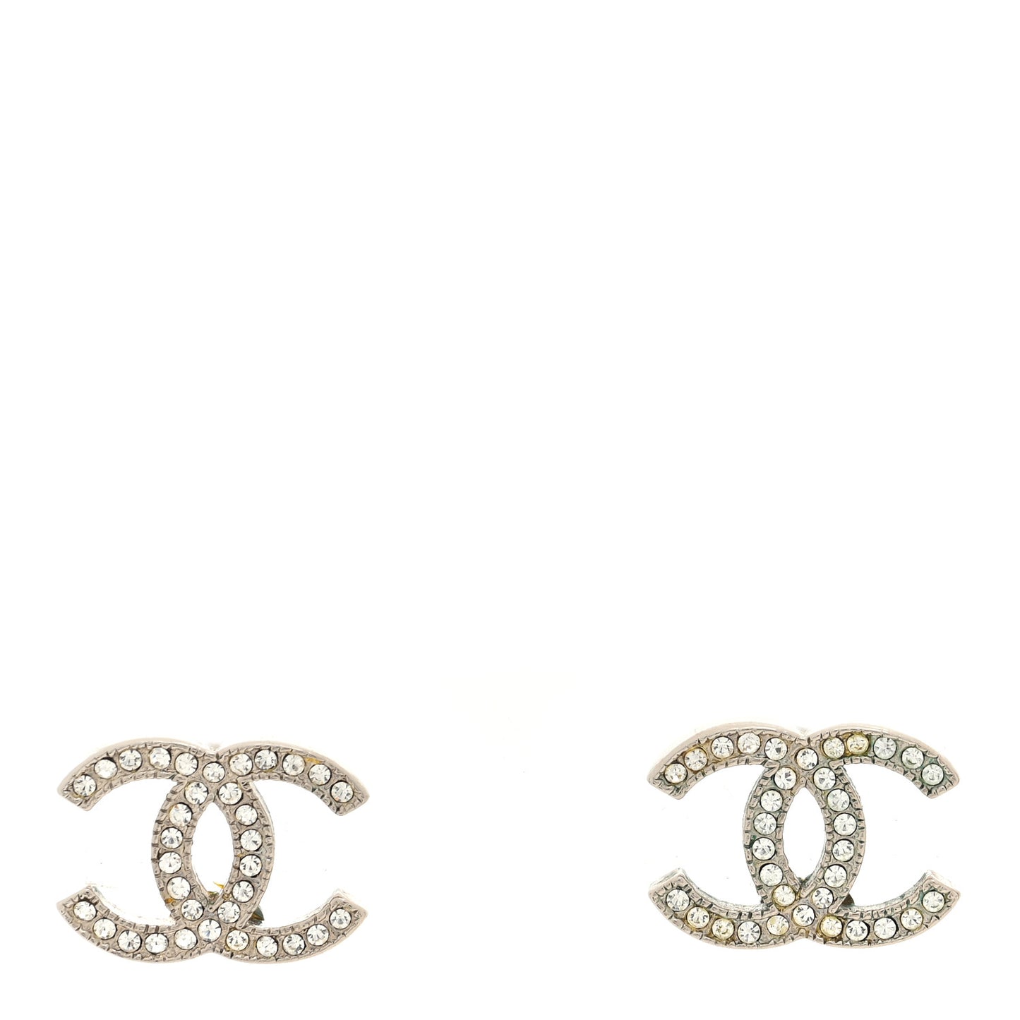 Crystal Mini Timeless CC Earrings Silver