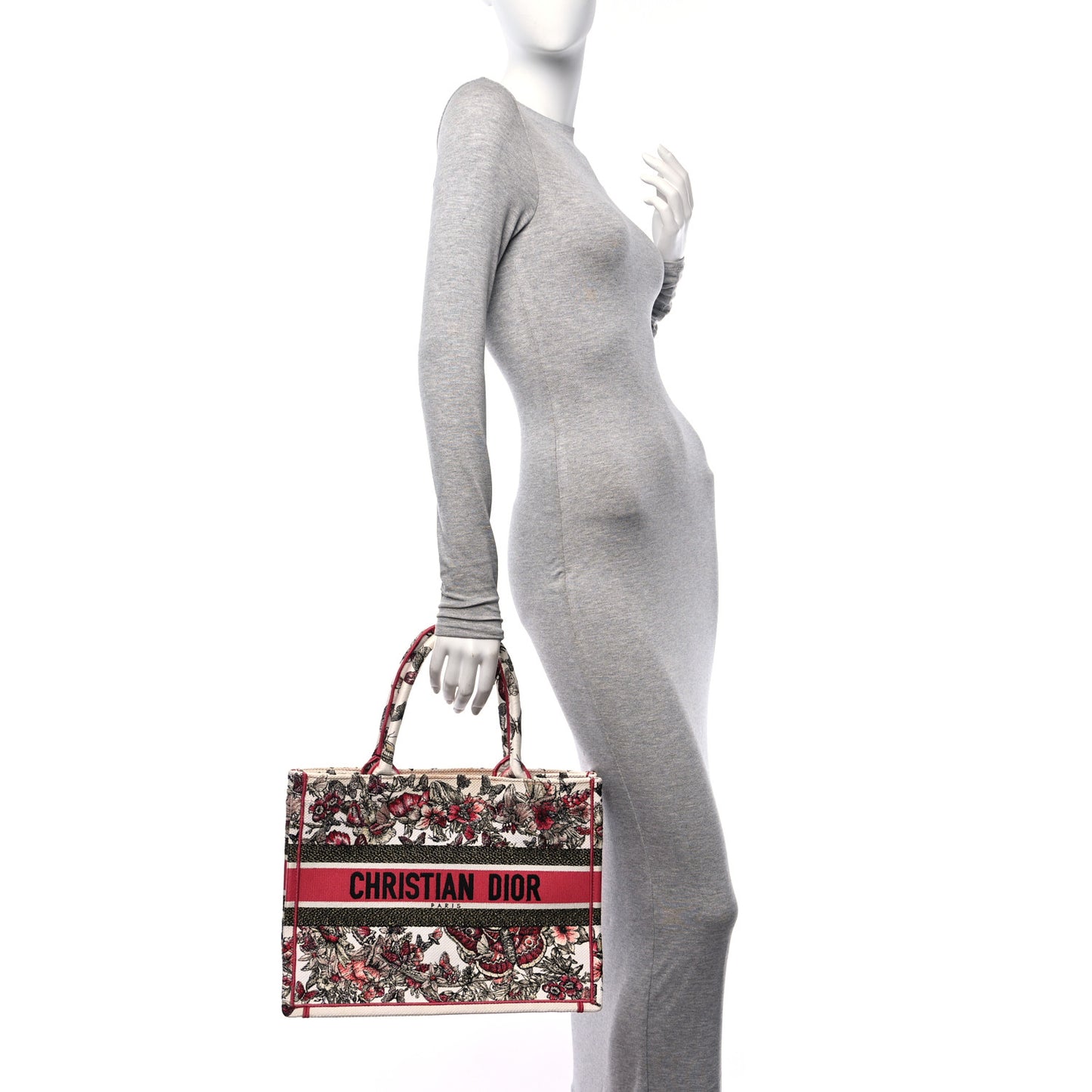 Canvas Embroidered Medium Butterfly Print Book Tote Multicolor