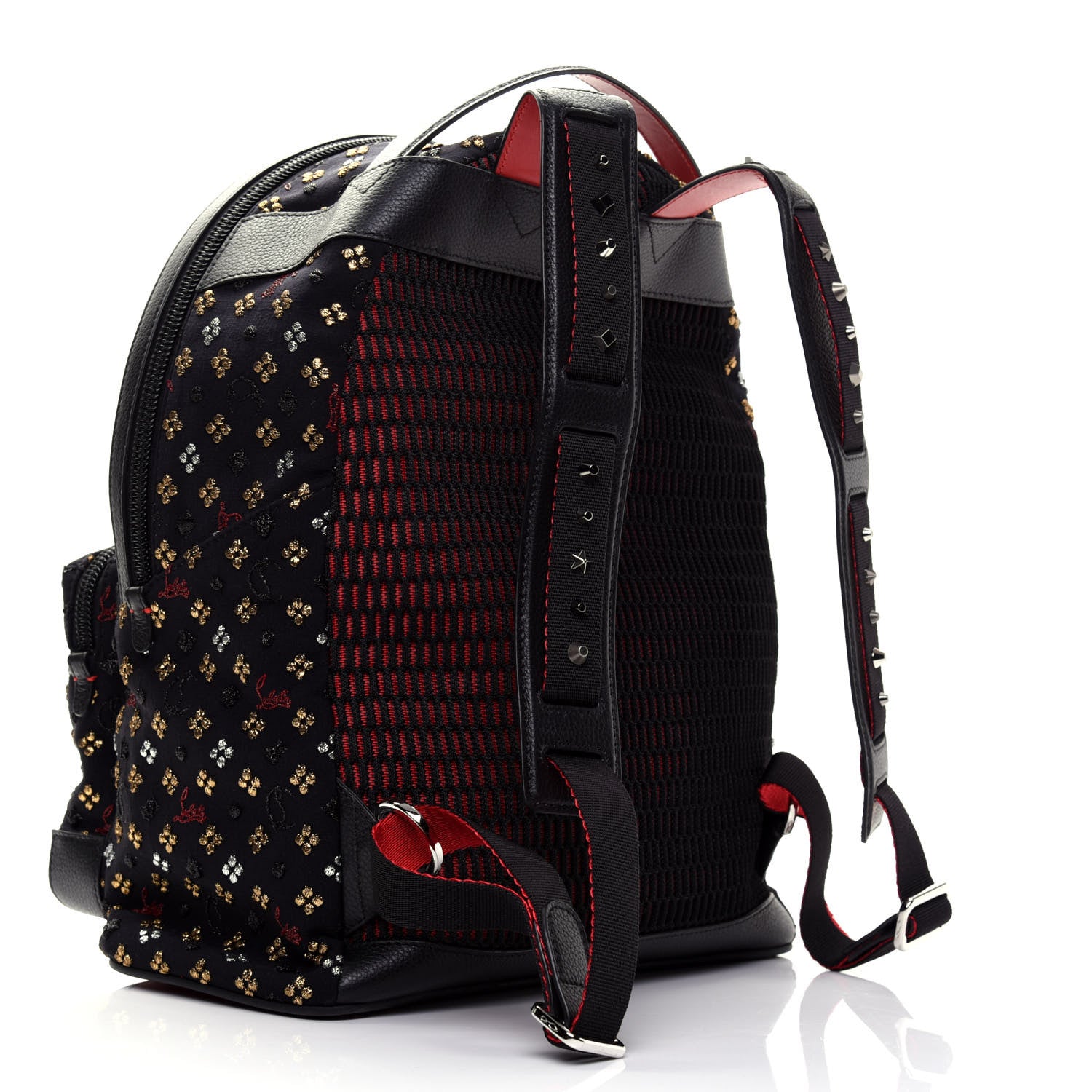 Christian Louboutin Jacquard Canvas Backloubi Backpack Black 2 of 10