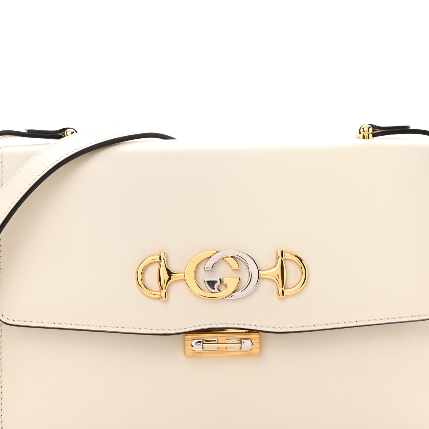 Smooth Calfskin Small Zumi Shoulder Bag Mystic White