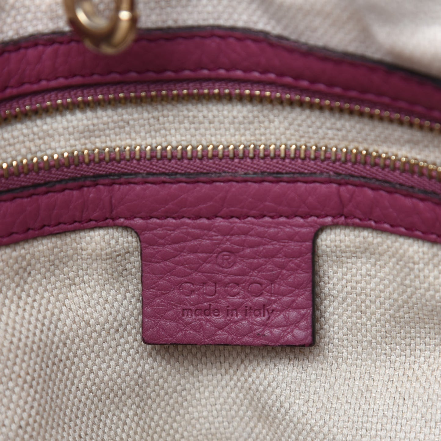 Pebbled Calfskin Medium Soho Chain Shoulder Bag Peonia Flower