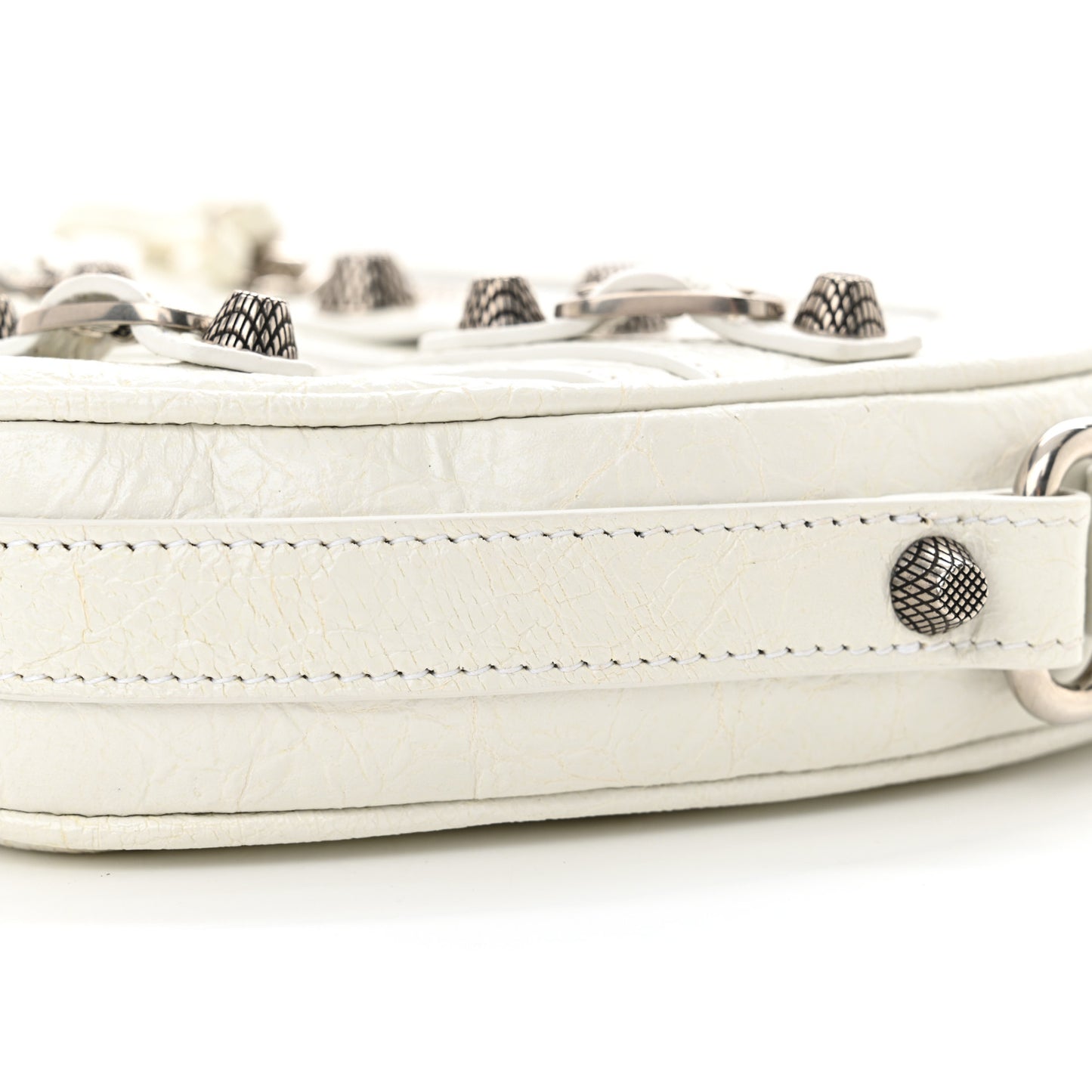 Agneau Arena Mini Le Cagole Heart Bag Optic White