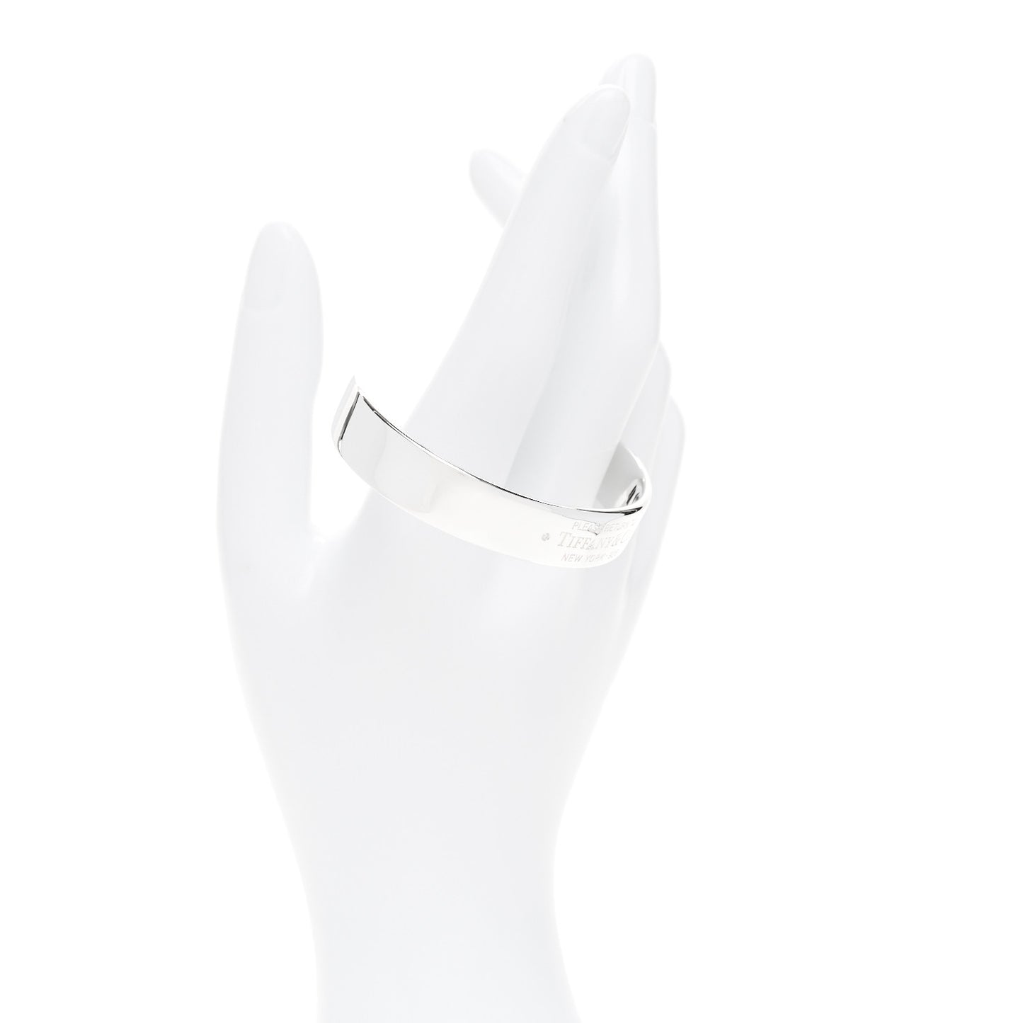 Sterling Silver Diamond Return To Tiffany Narrow Cuff Bracelet