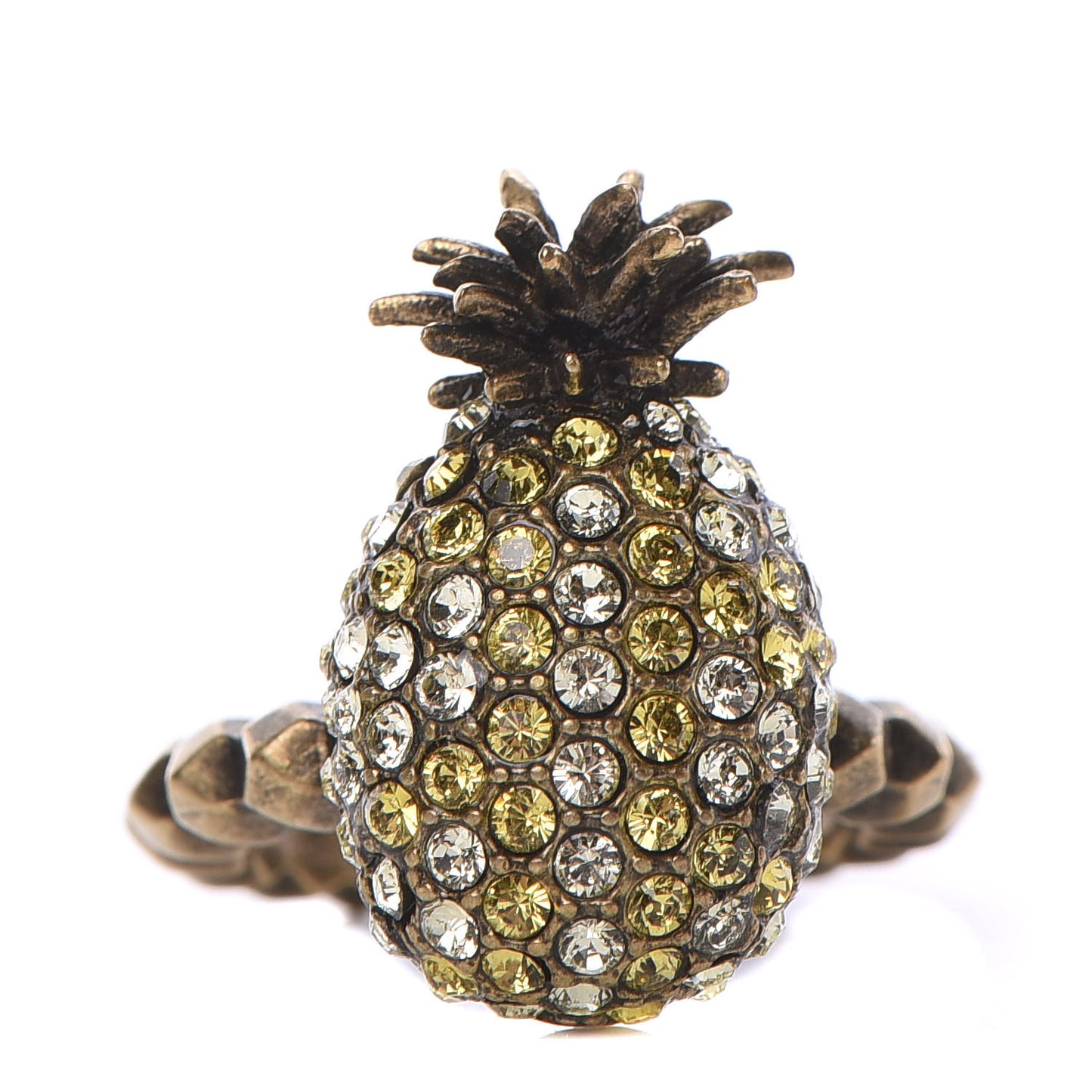 Crystal Pineapple Motif Ring S