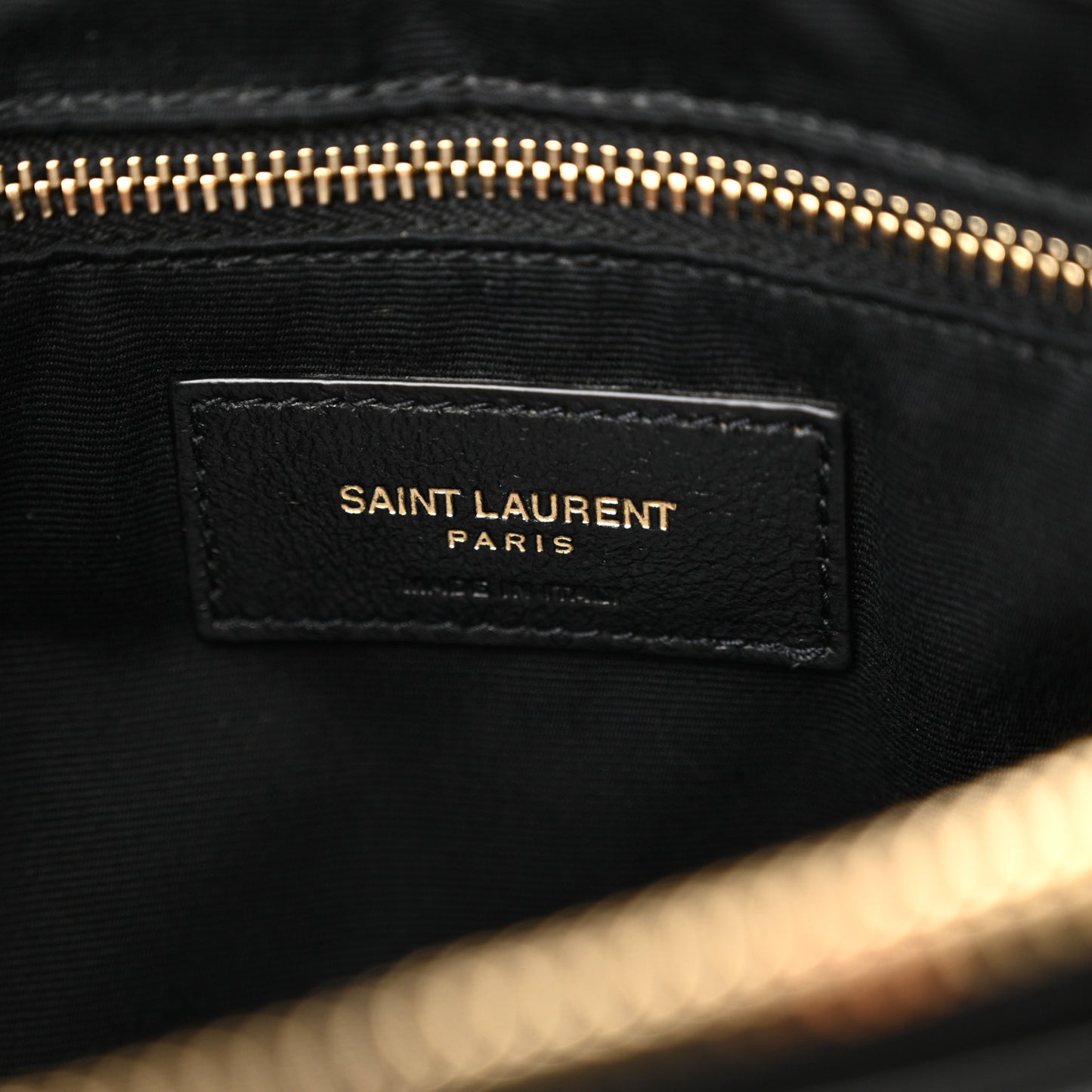 Calfskin Y Quilted Monogram Medium Loulou Chain Satchel Black