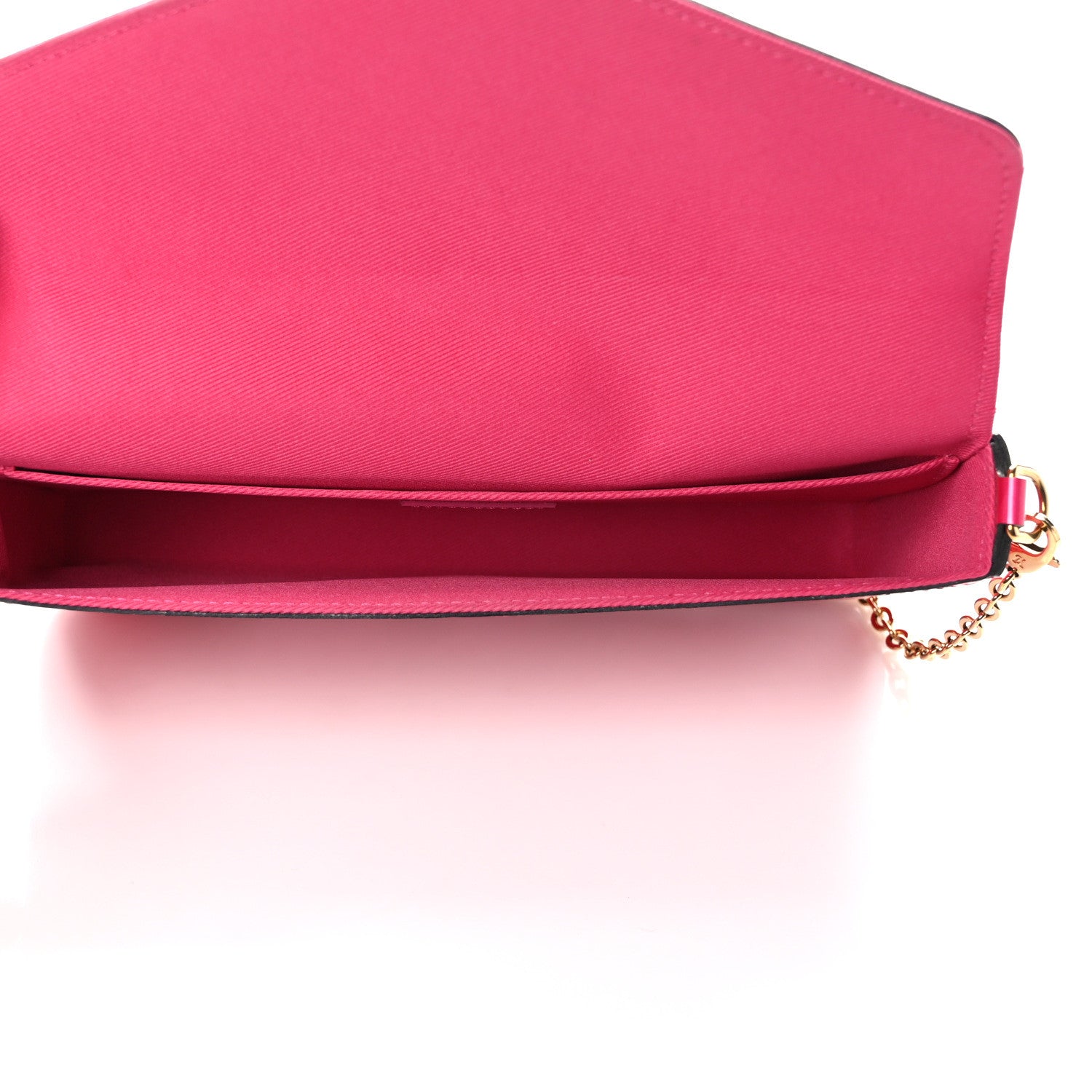 Louis Vuitton Vernis Valentine Pochette Felicie Chain Wallet Fuchsia 6 of 10