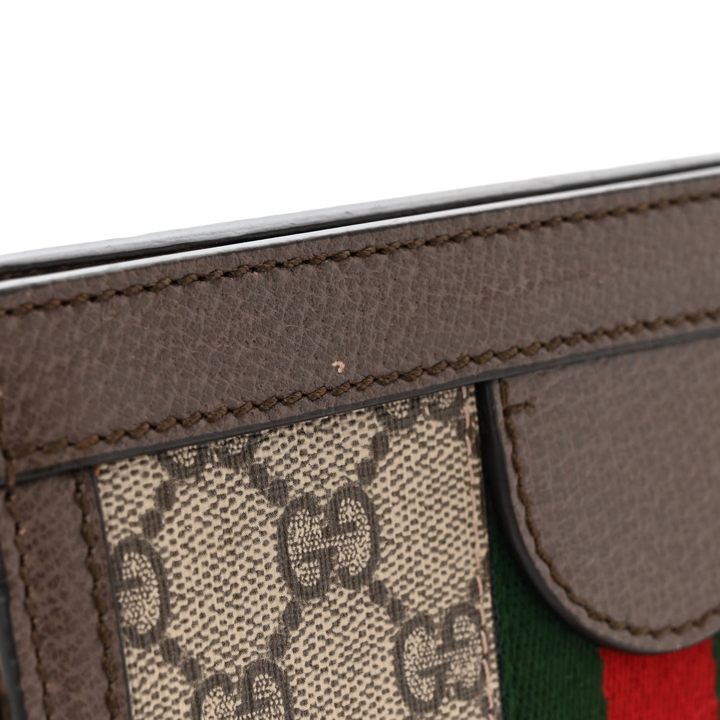 GG Supreme Monogram Textured Dollar Calfskin Web Mini Ophidia Chain Shoulder Bag Beige Ebony New Acero