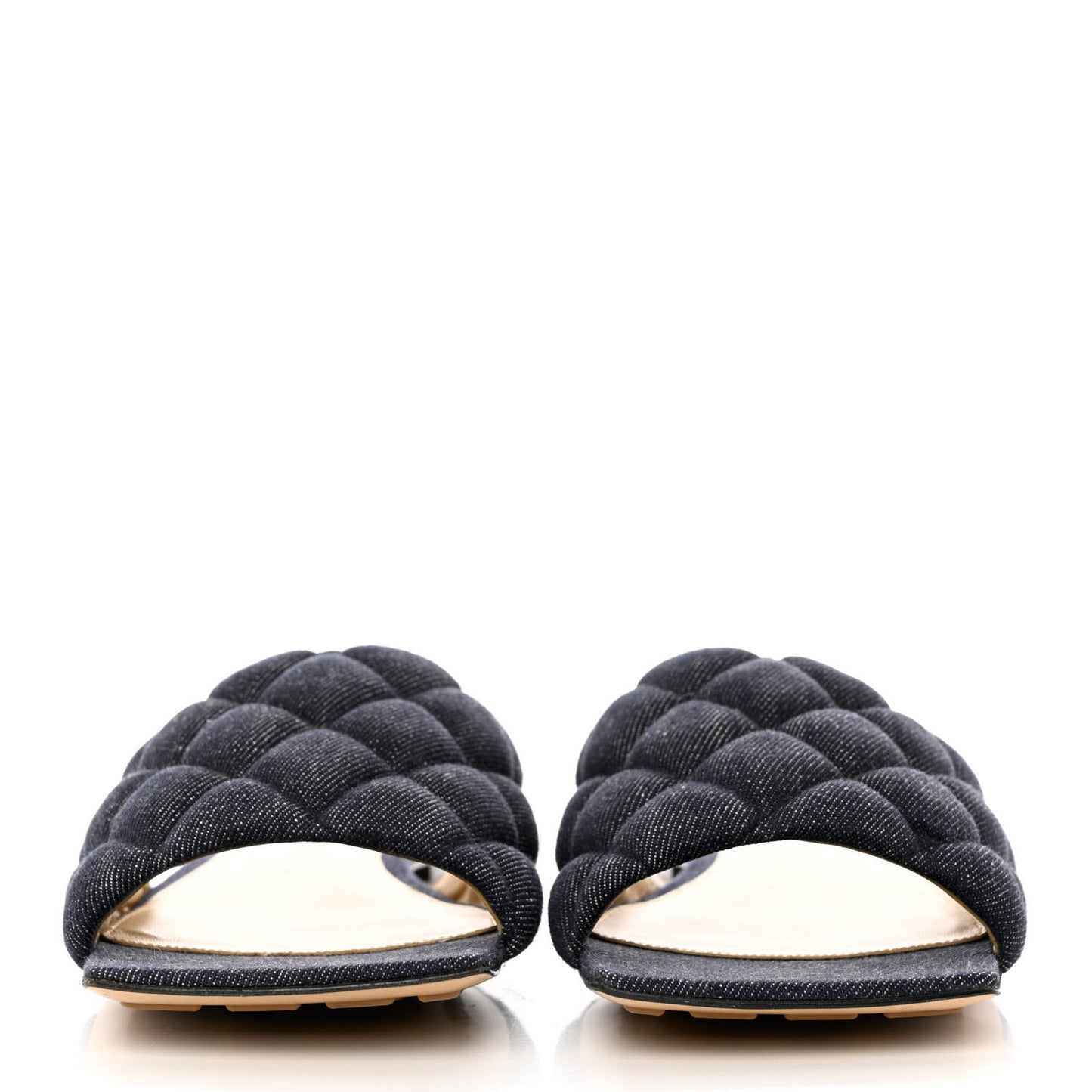 Denim Matelasse Padded Flat Sandals 37.5 Indigo