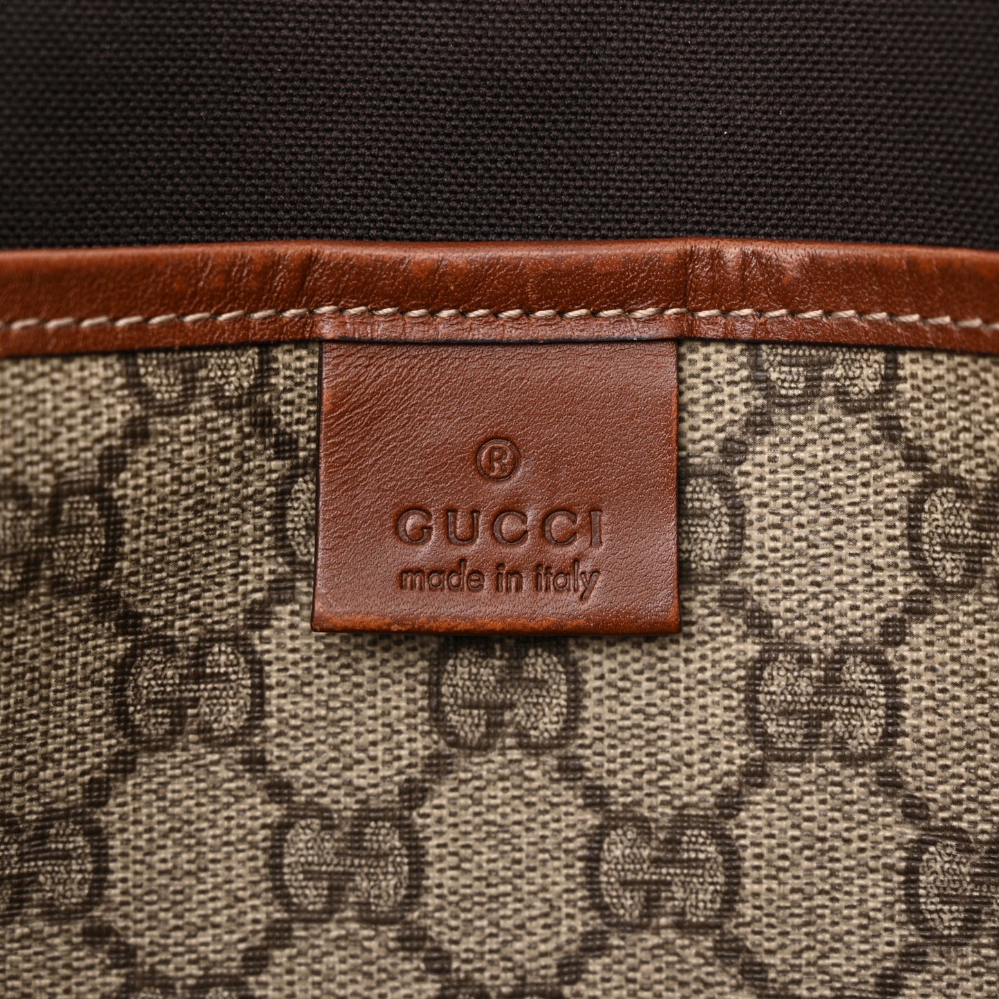 GG Plus Monogram Medium Signature Web Loop Tote Brown