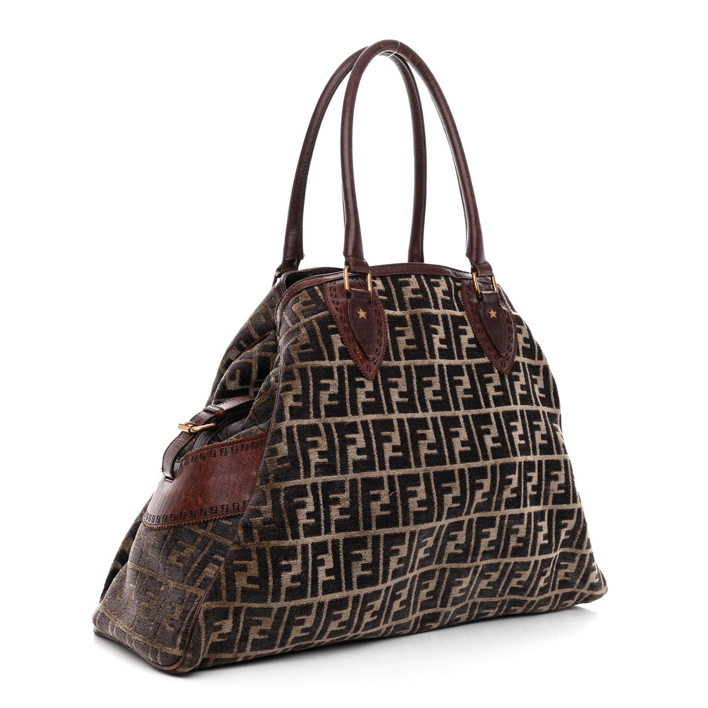 Velvet Zucca Vitello Large Bag De Jour Fango