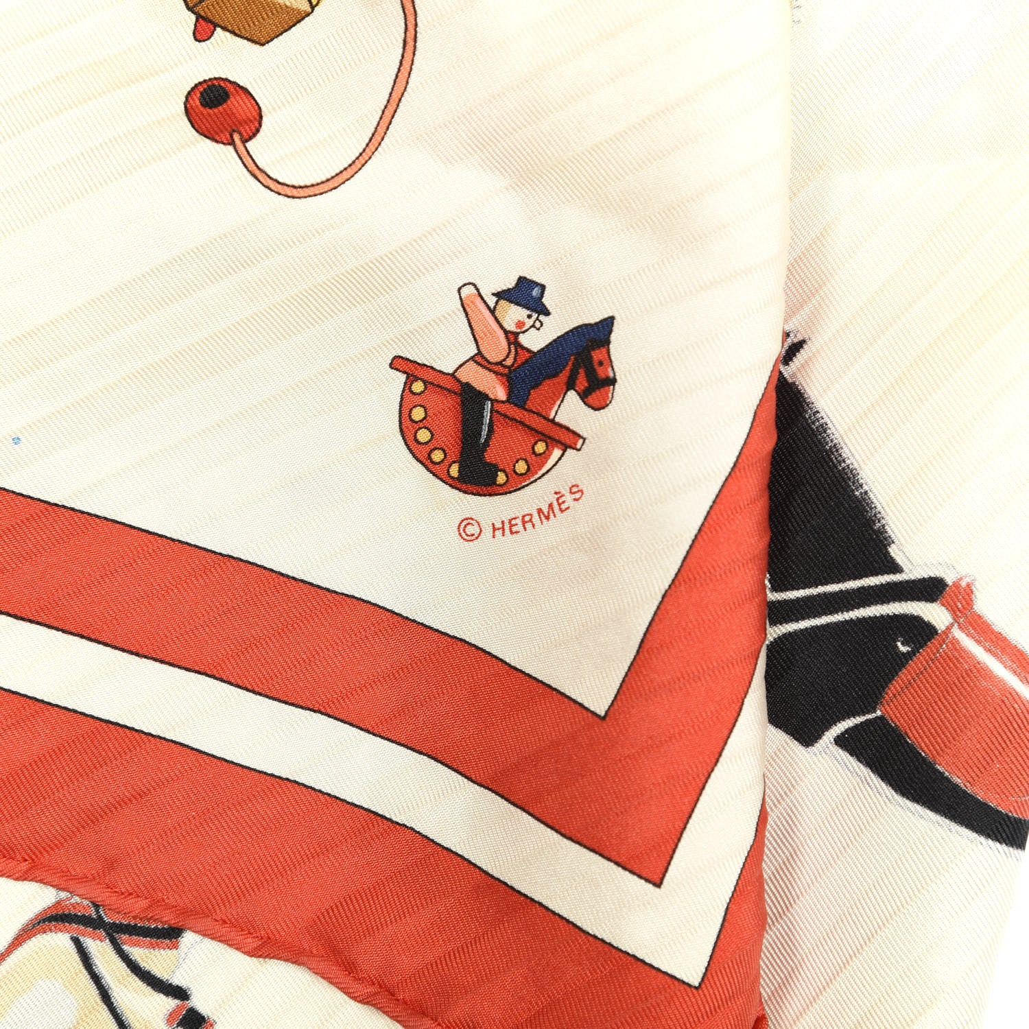 Hermes Silk Raconte Moi Le Cheval Scarf 90 7 of 7