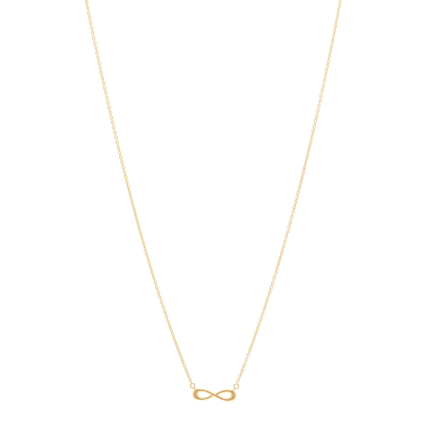 18K Yellow Gold Infinity Pendant Necklace