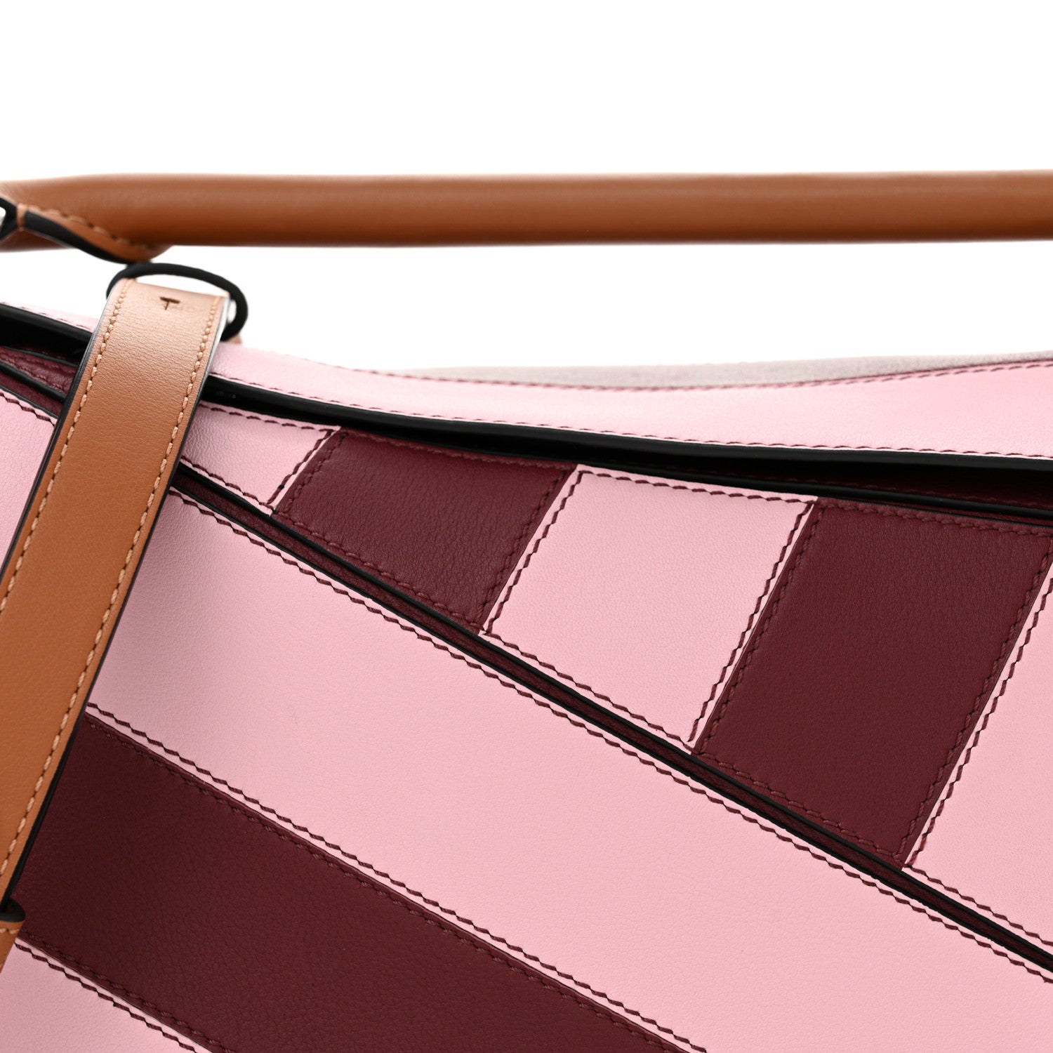 Loewe Calfskin Rugby Small Puzzle Bag Wine Pastel Pink 8 of 11