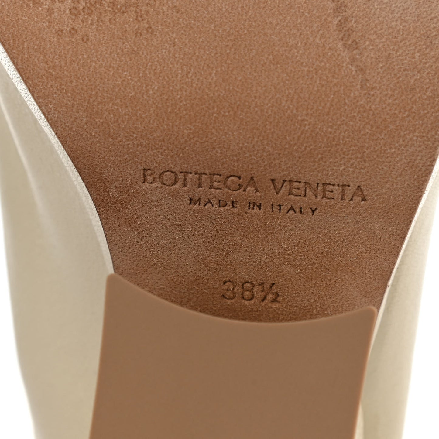 Nappa Stack Mule Sandals 38.5 Sea Salt