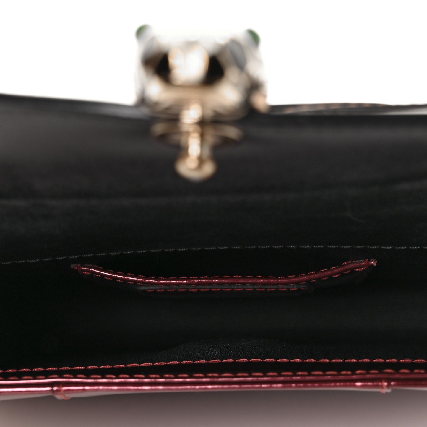 Metallic Calfskin Small Serpenti Forever Snake Strap Crossbody Bag Dark Red