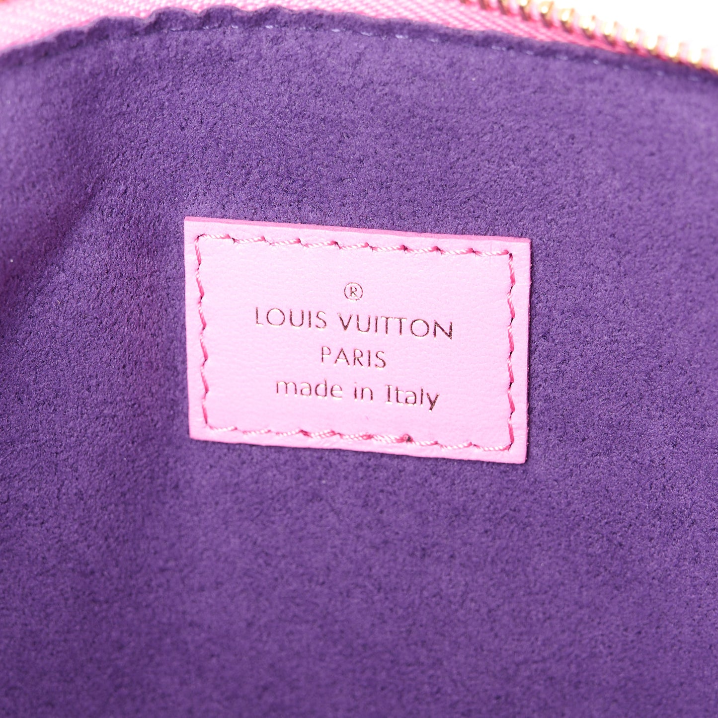 Lambskin Embossed Monogram Vuittamins Coussin PM Rose Violet