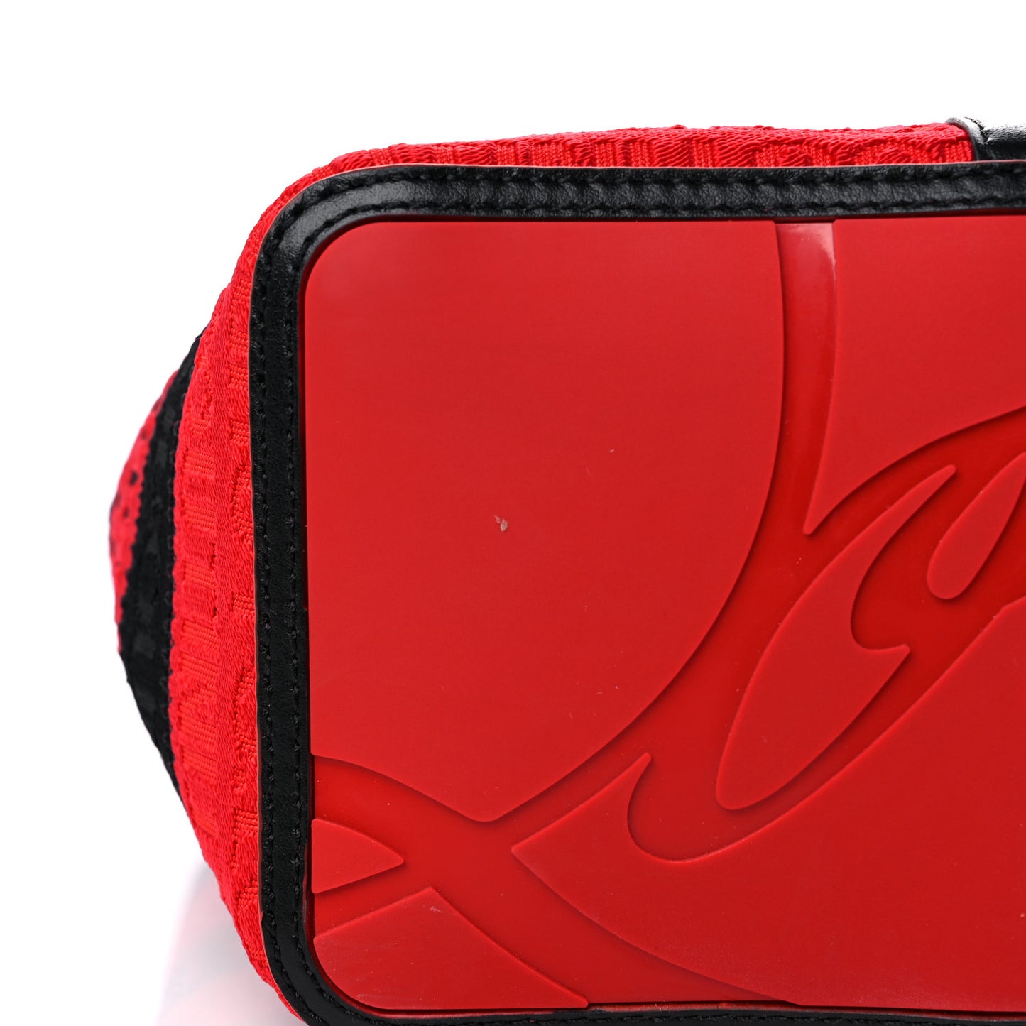 Canvas Spikes East West Cabata Tote Red Black