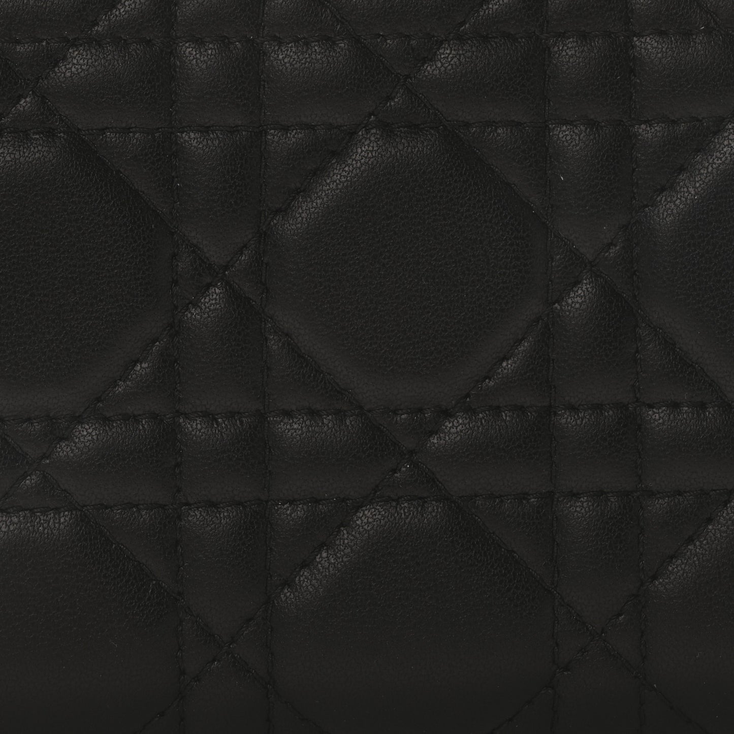 Lambskin Cannage Lady Dior Voyageur Wallet Black