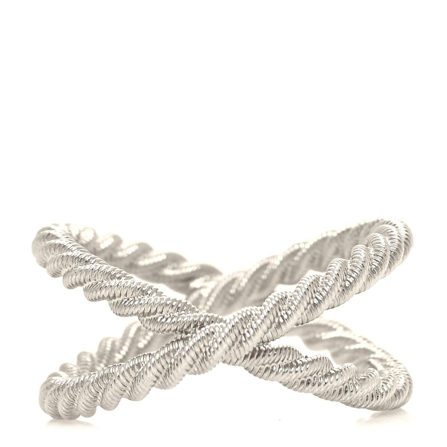 Brass Cord Scarf Ring Silver