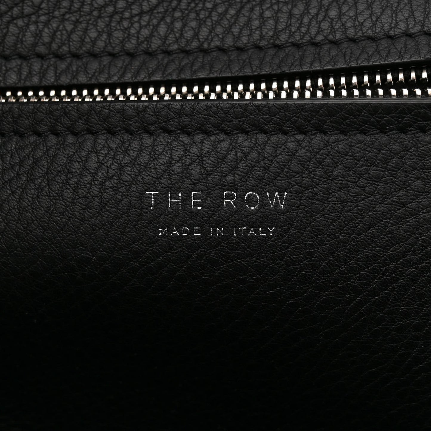 Grained Calfskin Soft Bowling Bag Black