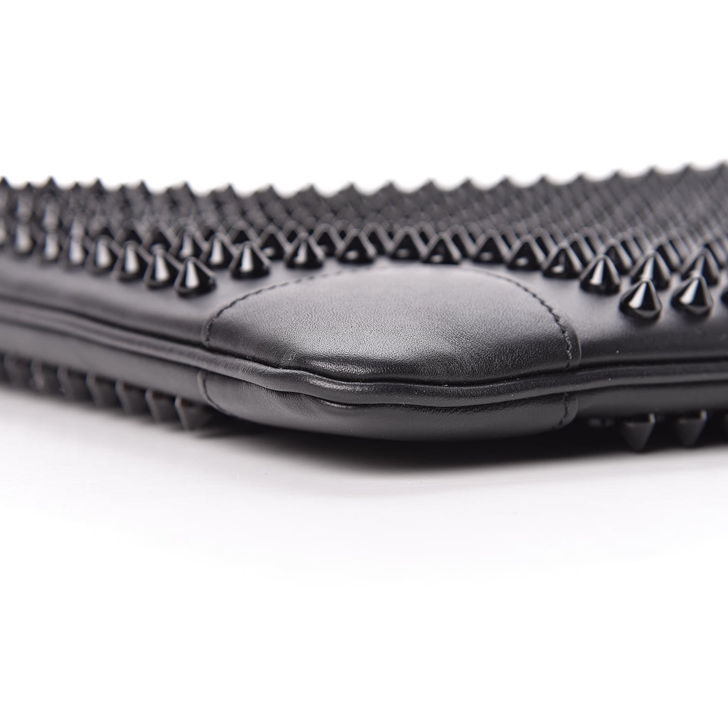 Calfskin Studded Loubiposh Clutch Black