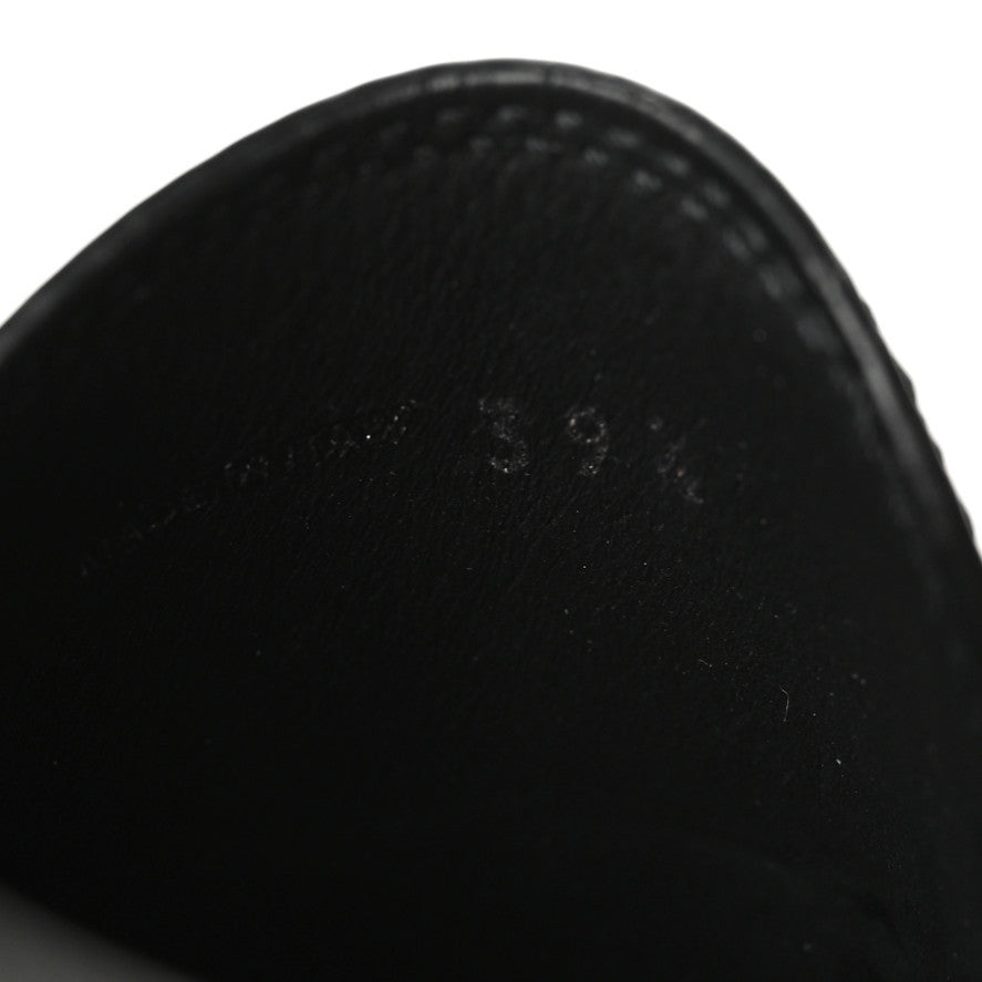 Spazzolato Metal Triangle Logo 50mm Loafers 39.5 Black
