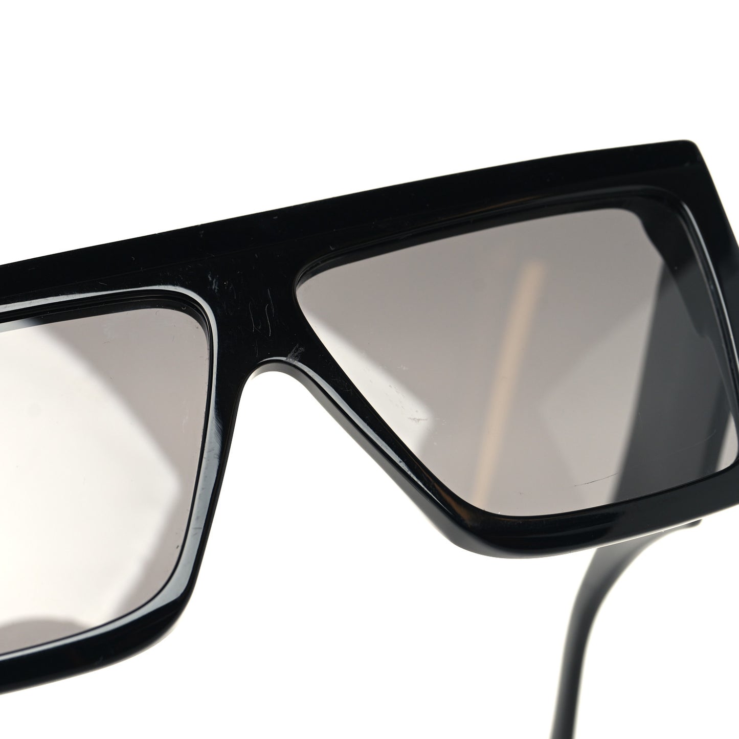 Acetate Flat Top Rectangular Sunglasses CL400921 Black