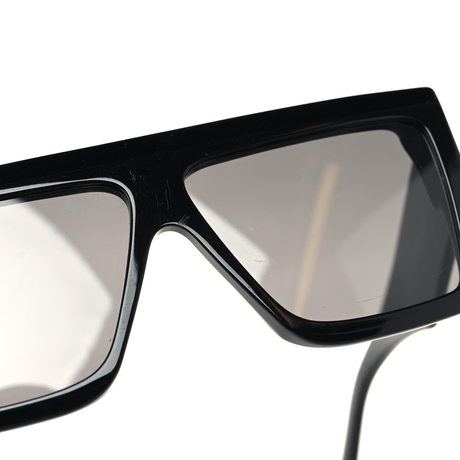 Celine Acetate Flat Top Rectangular Sunglasses CL400921 Black 7 of 7