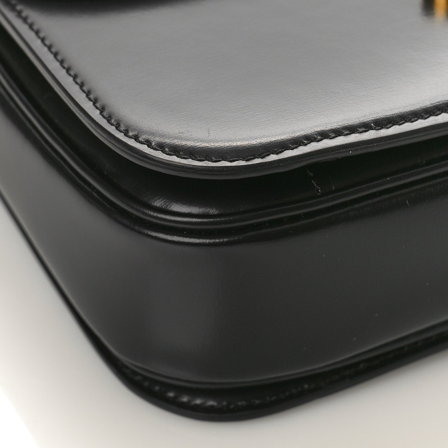 Shiny Calfskin Medium Triomphe Black