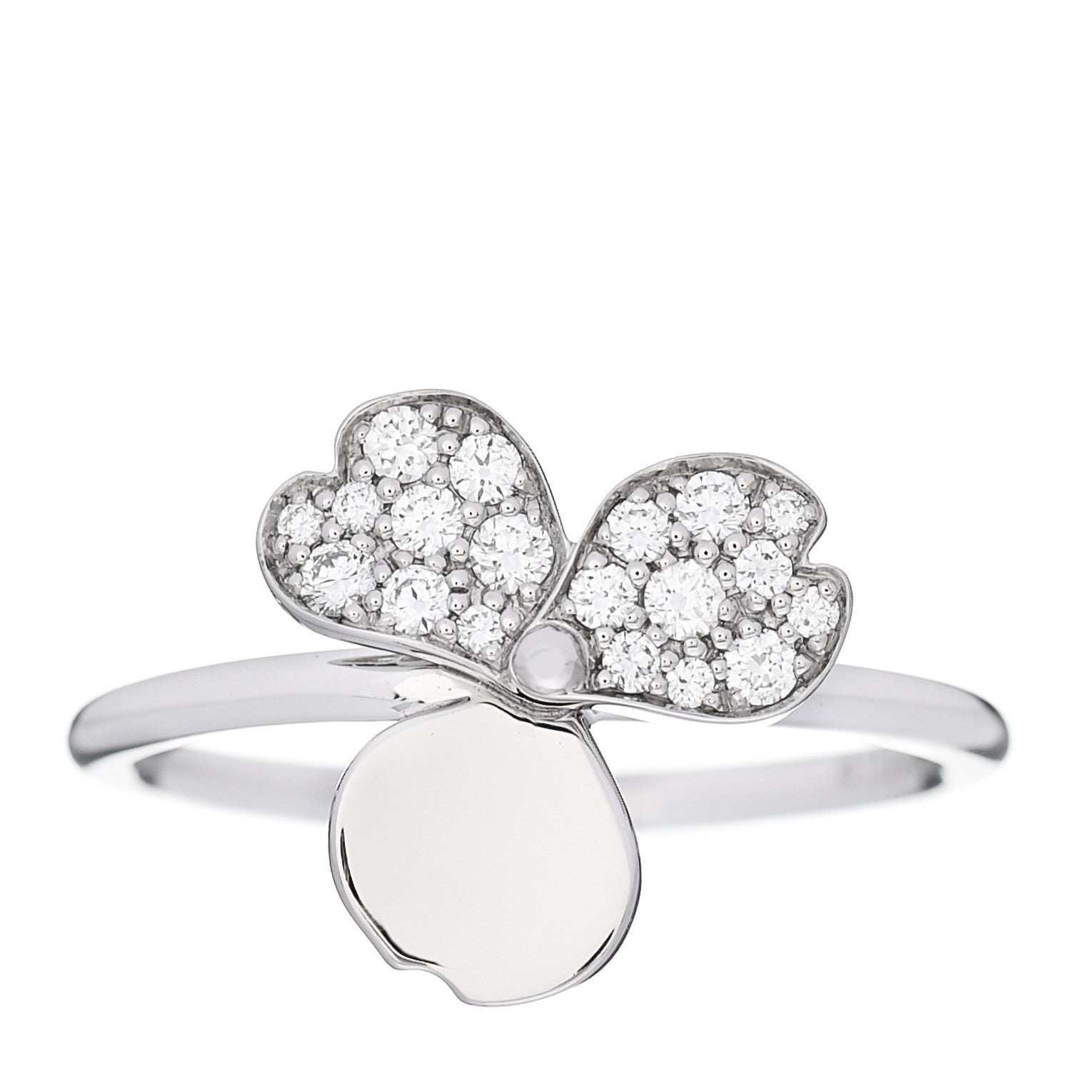 Tiffany Platinum Diamond Paper Flowers Ring 52 6 1 of 5