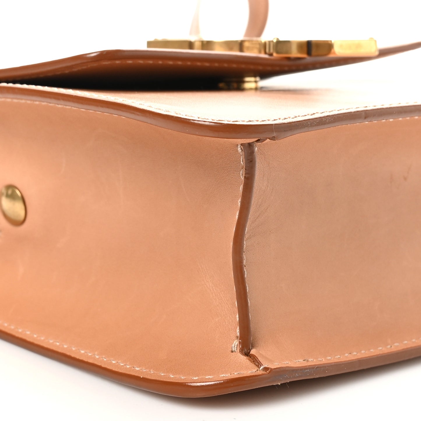 Smooth Calfskin North South Kaia Satchel Vintage Brown