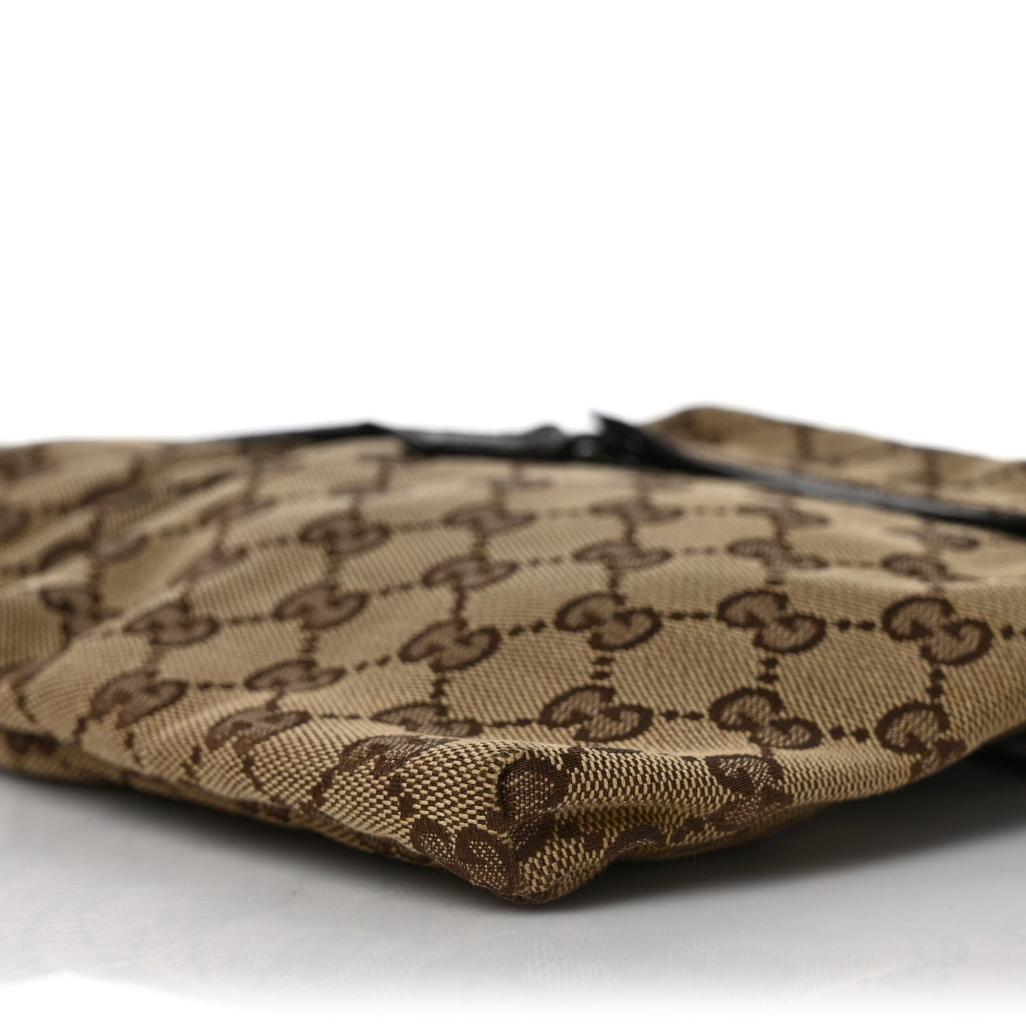 GG Monogram Double Pocket Belt Bag Dark Brown