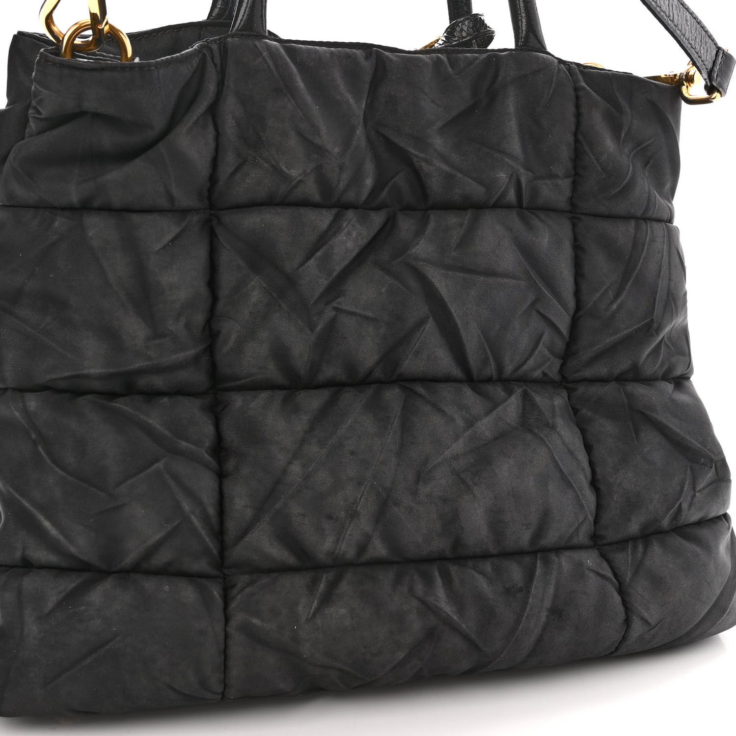 Tessuto Nylon Quilted Tote Black