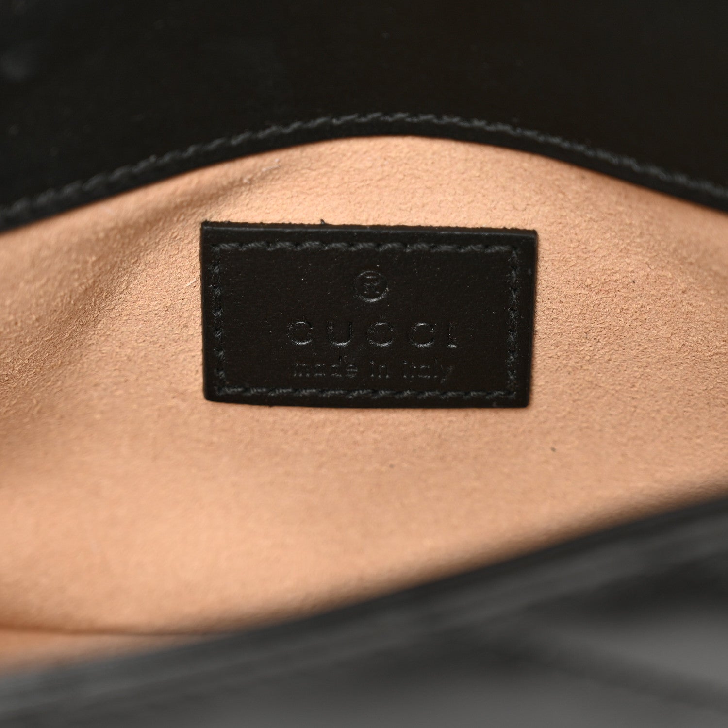 Gucci Calfskin Matelasse Super Mini GG Marmont Shoulder Bag Black 7 of 11