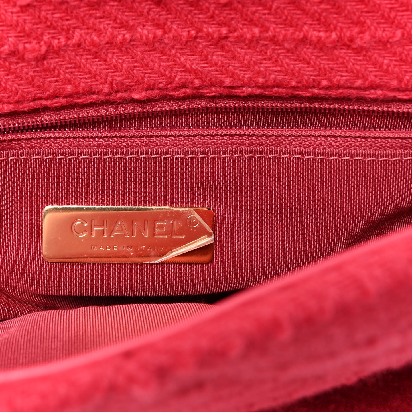 Tweed Quilted Large Chanel 19 Flap Pink