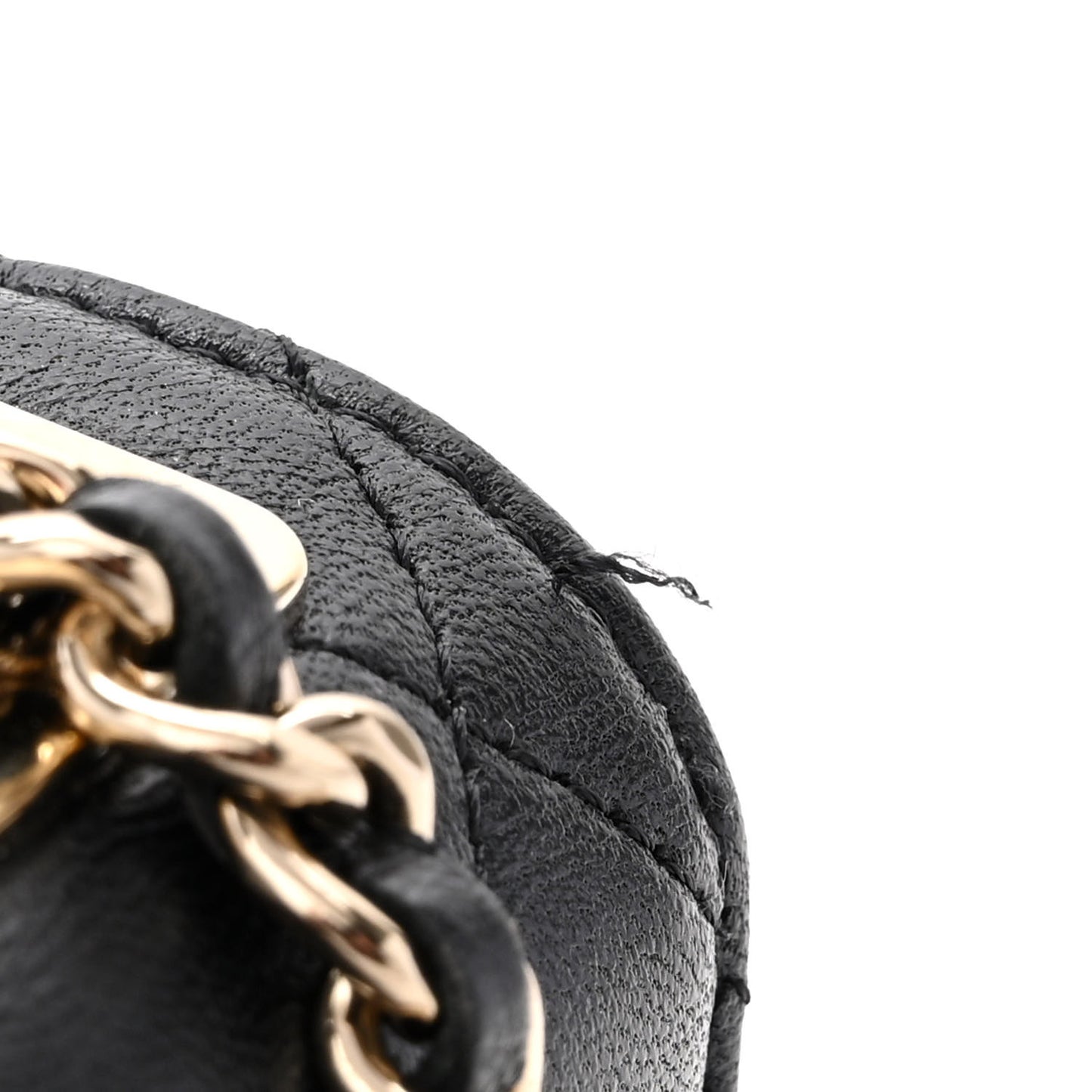 Lambskin Quilted Trendy CC Wallet On Chain WOC Black