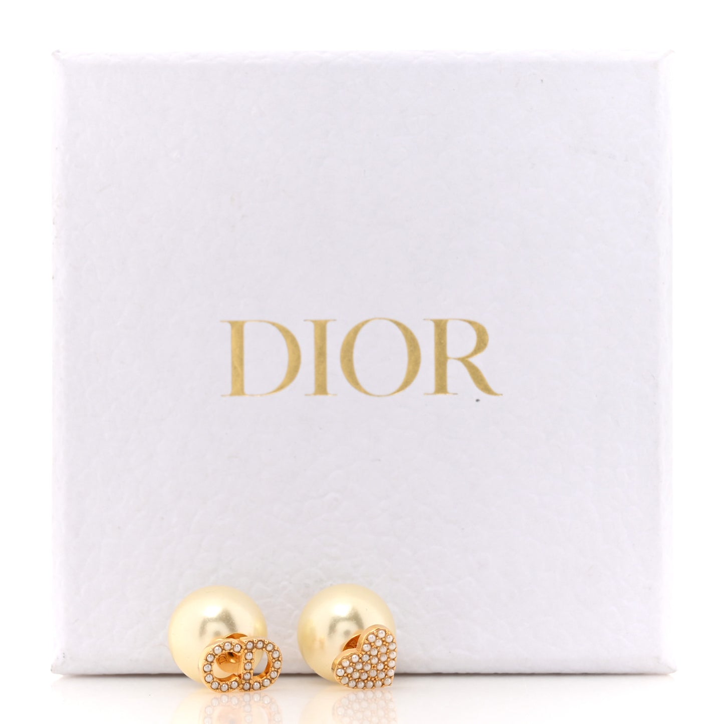 Pearl Heart Tribal CD Earrings Gold