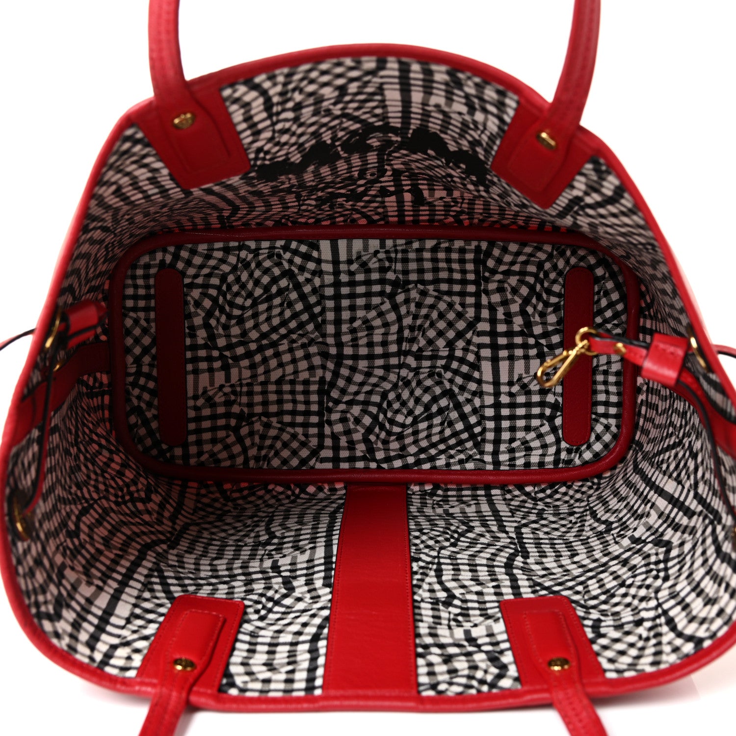 MCM Visetos Medium Liz Reversible Shopper Tote Ruby Red 6 of 23