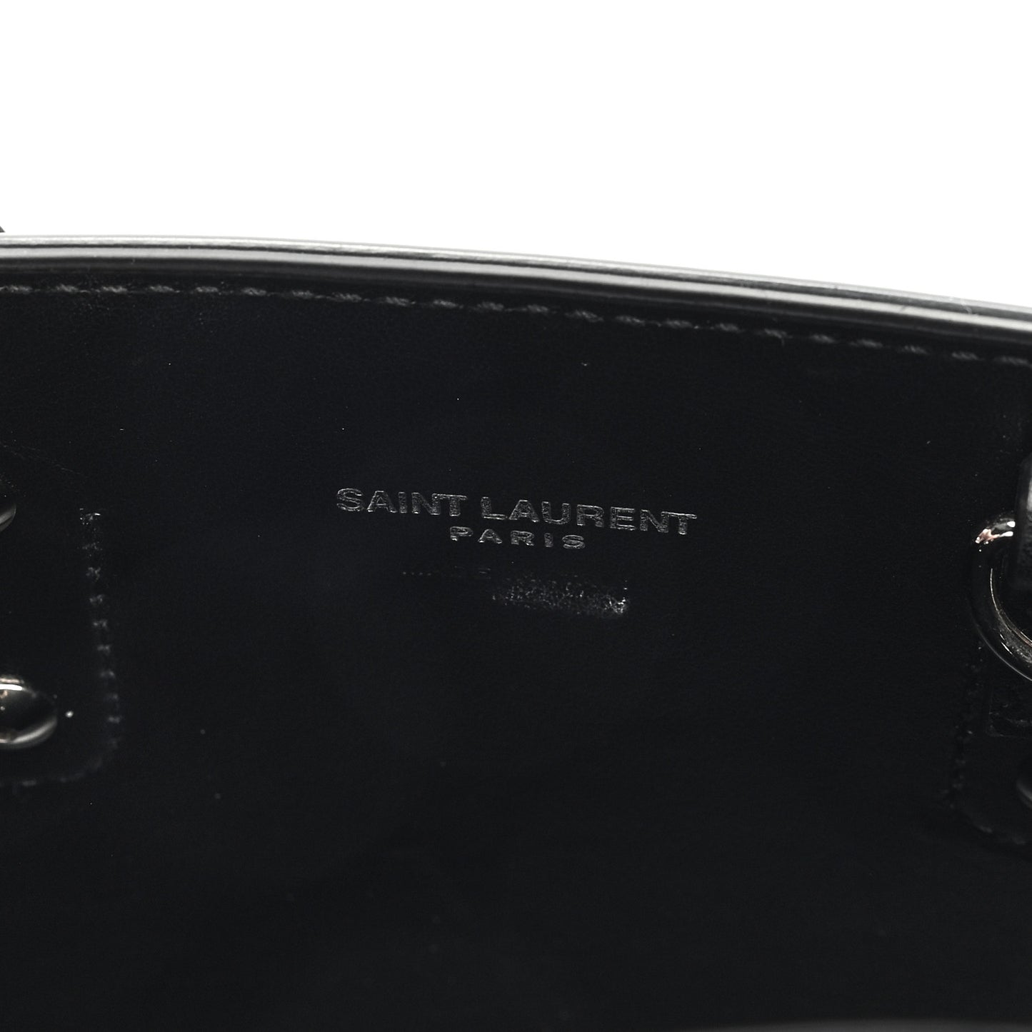 SAINT LAURENT Grained Calfskin Nano Sac De Jour Black