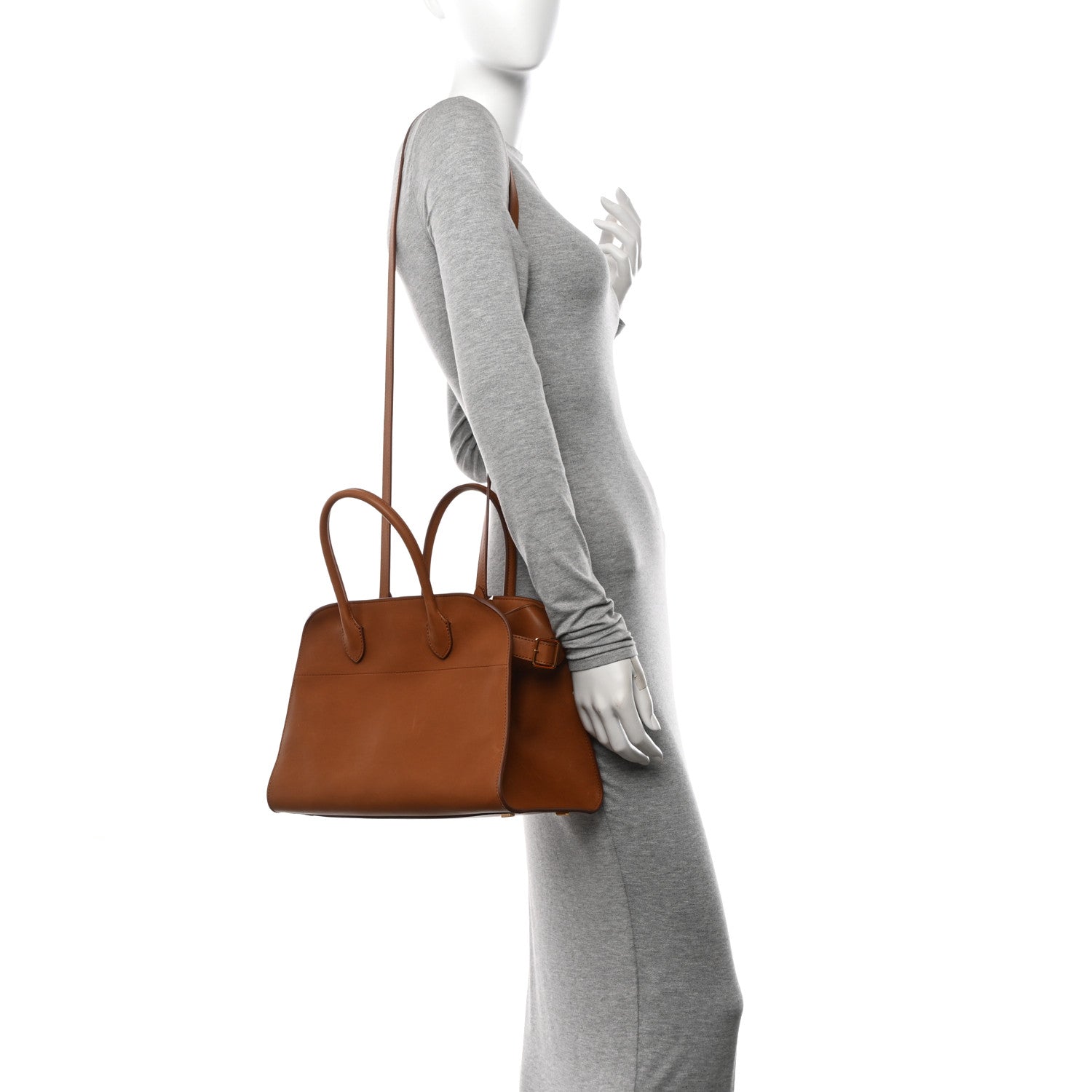The Row Polished Saddle Calfskin Soft Margaux 12 Cuir 2 of 10