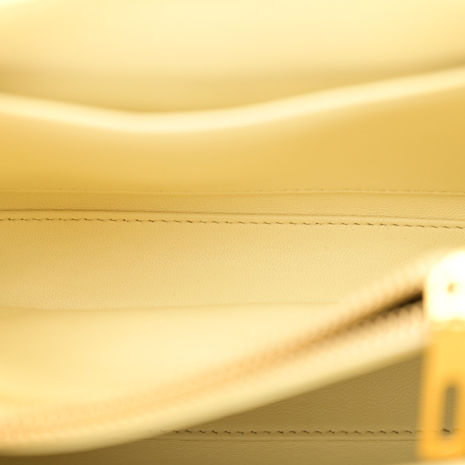 Celine Satinated Calfskin Mini 16 Top Handle Bag Soft Yellow 5 of 16