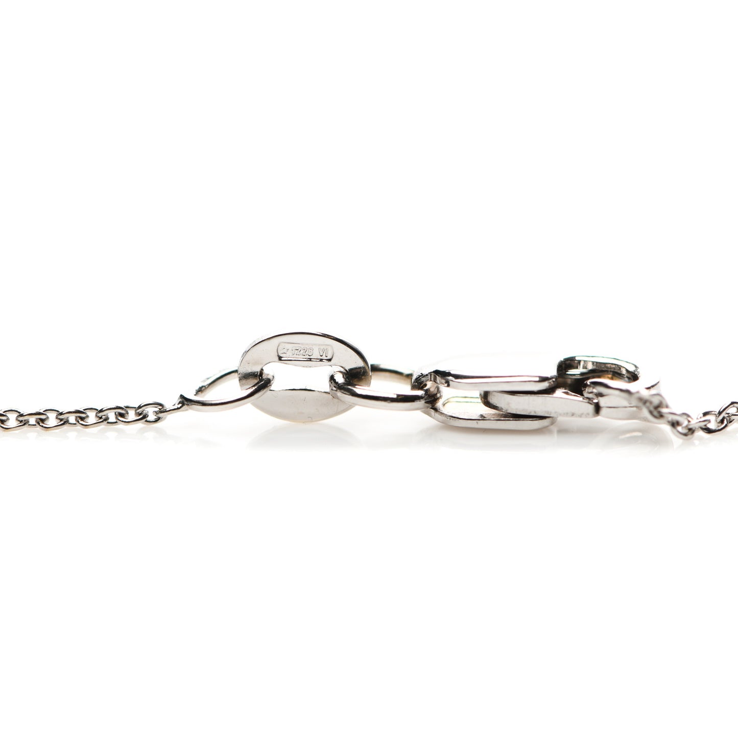 18K White Gold Diamond Barocco Pendant Necklace