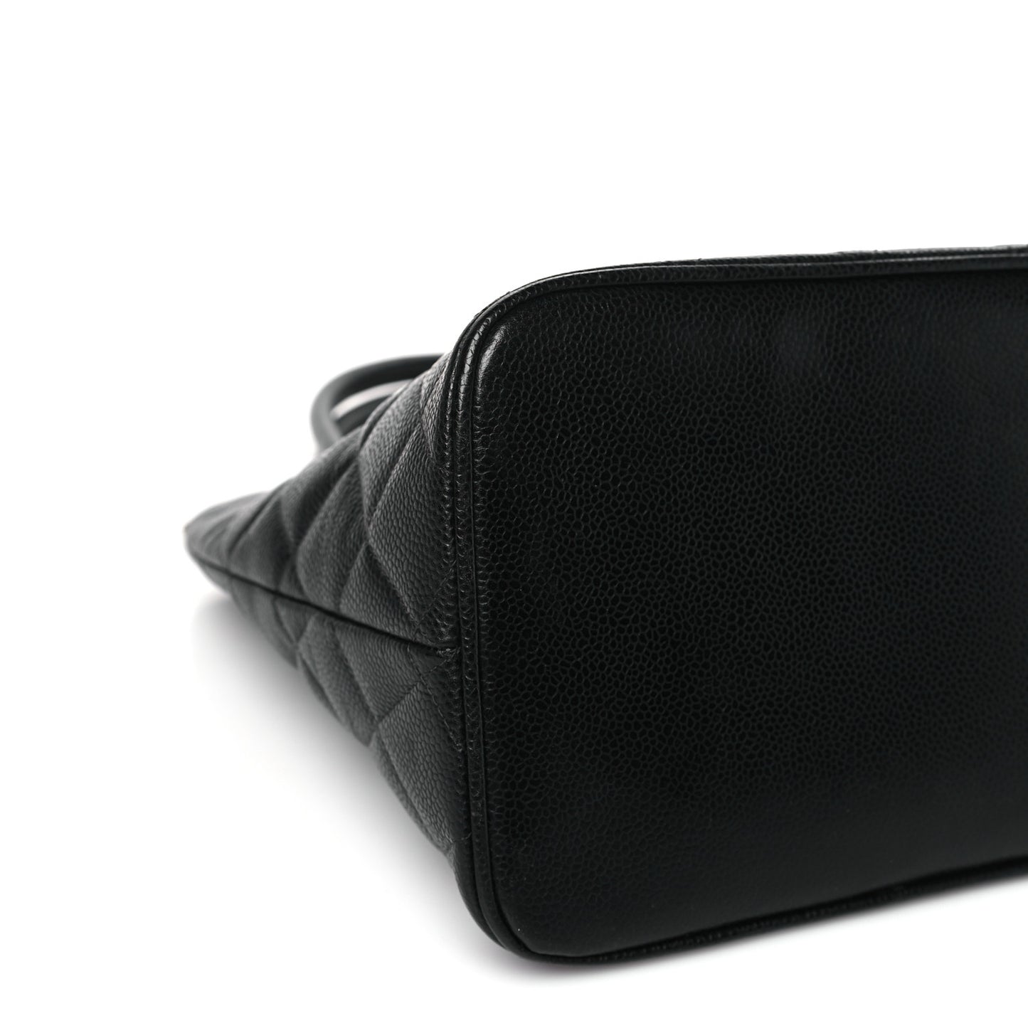 Caviar Quilted Medallion Tote Black