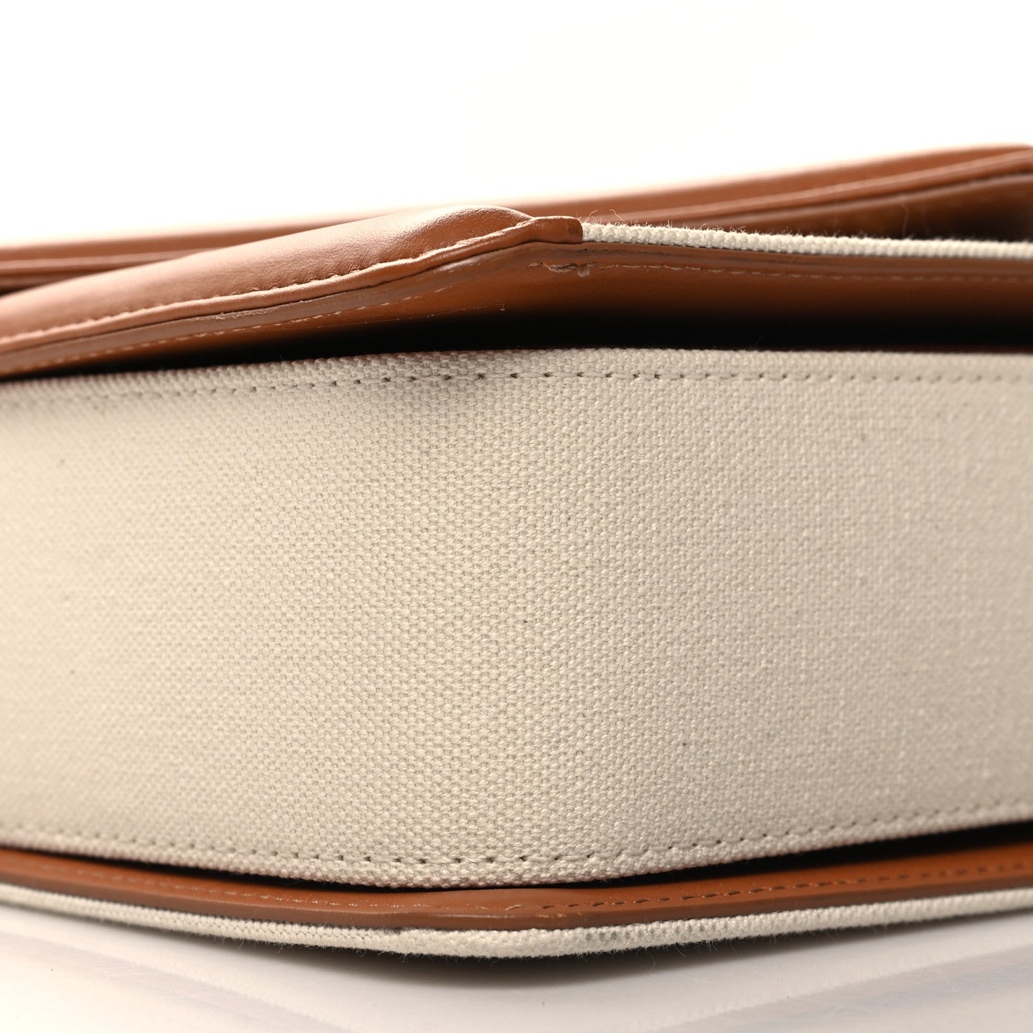 Mansur Gavriel Canvas Smooth Calfskin M Frame Box Bag Beige 9 of 10