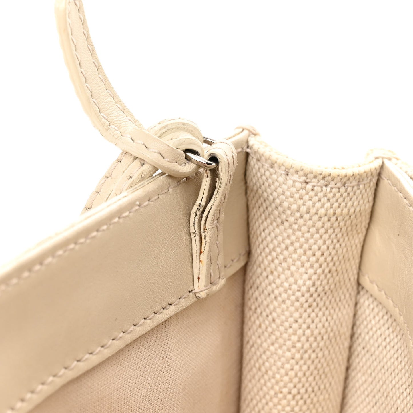 Cotton Canvas Striped Pochette Crossbody Bag Yellow