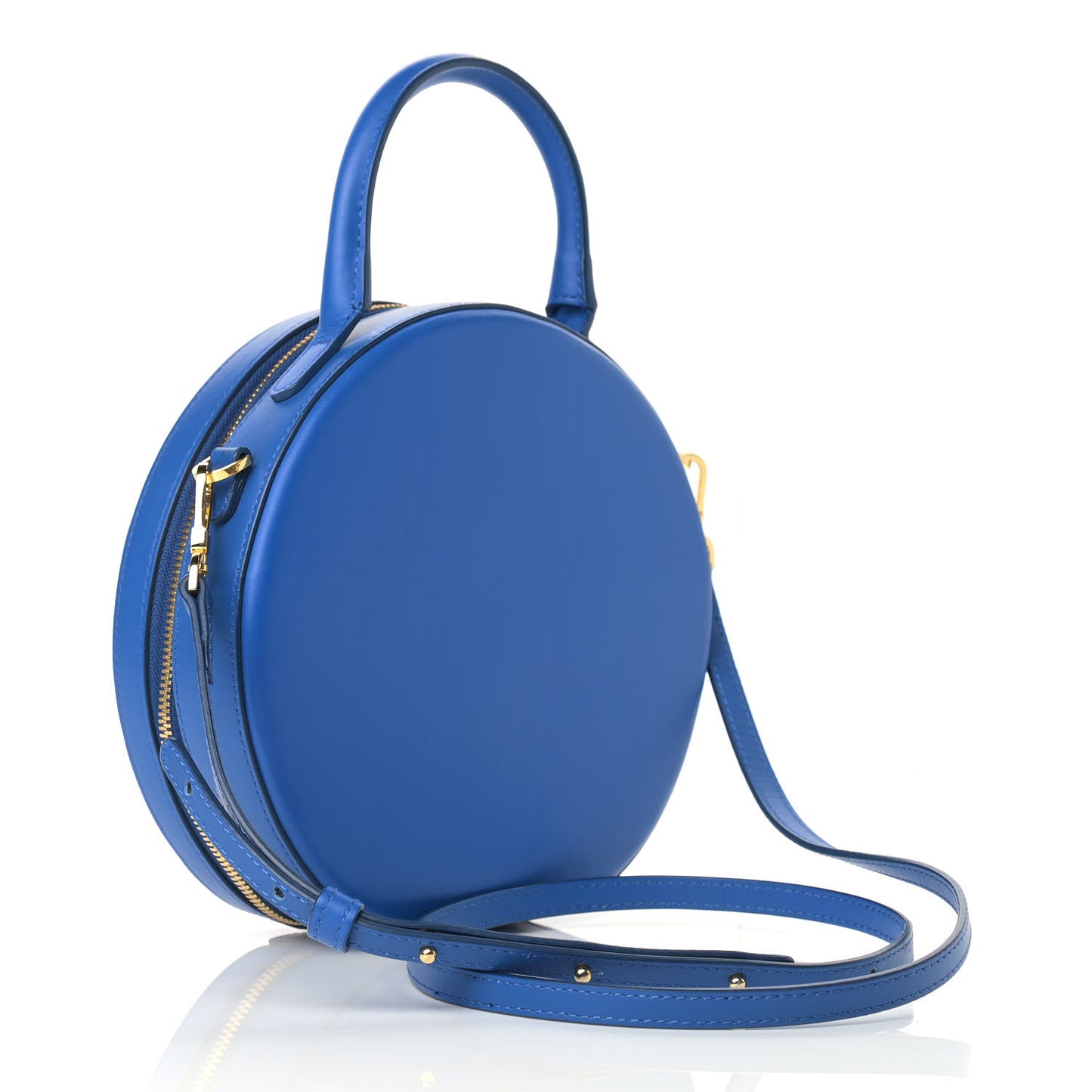 Calfskin Circle Crossbody Bag Royal