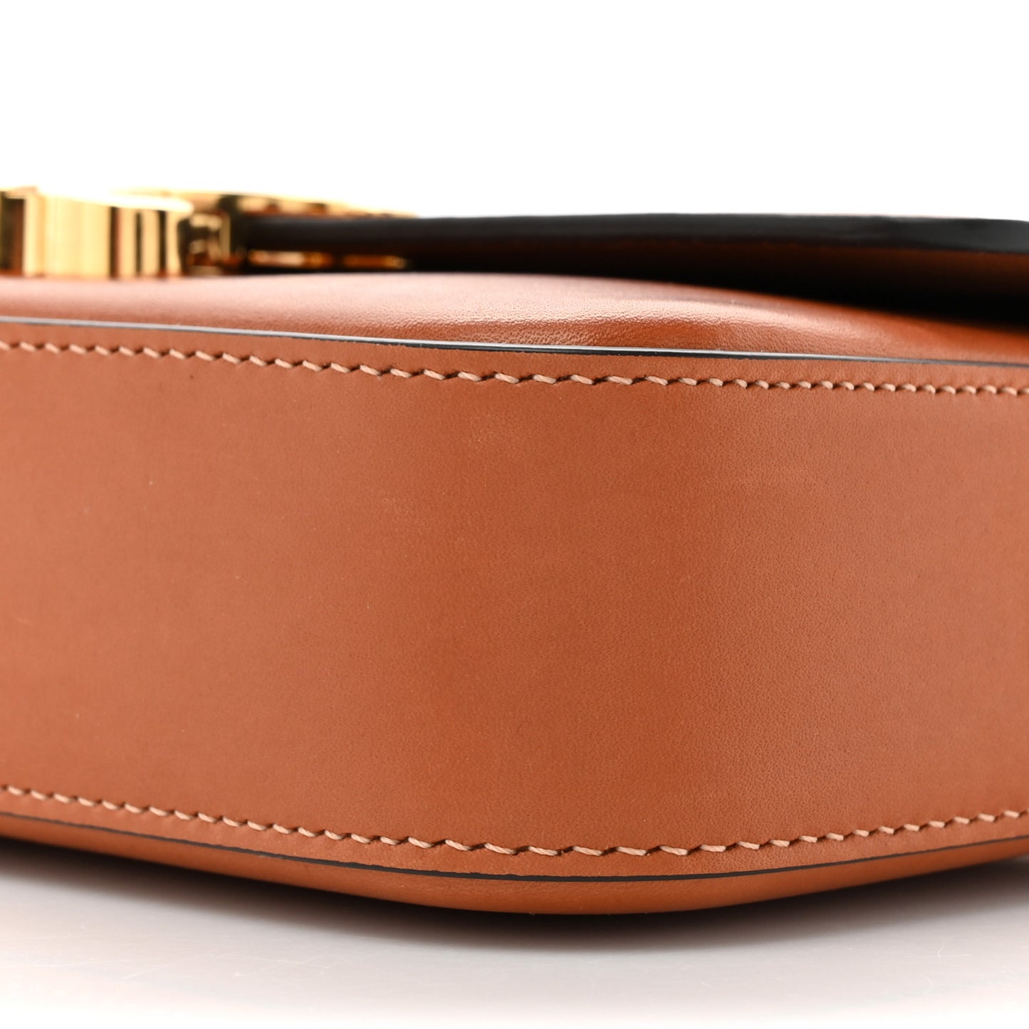 Natural Calfskin Triomphe Shoulder Bag Tan