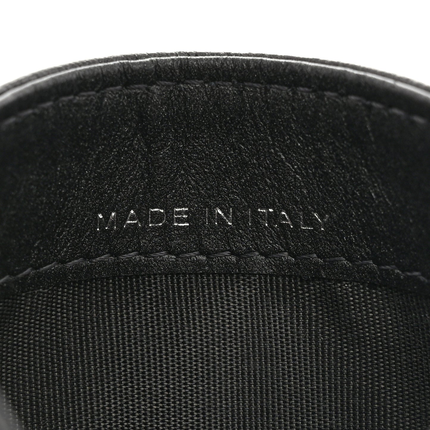 Goatskin Camellia Embossed Card Holder Grey